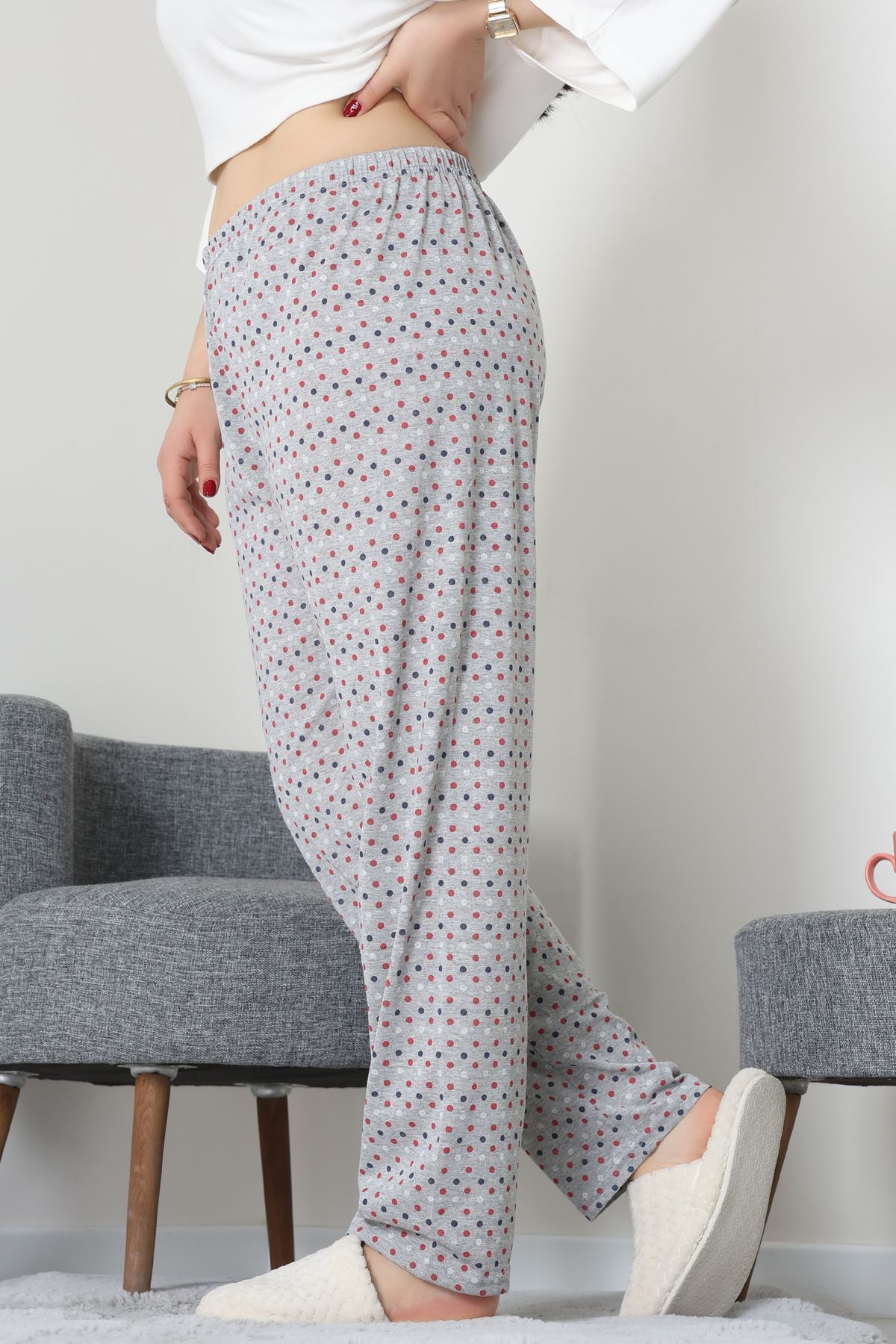 Büyük Beden Süprem Pijama Altı Gri - 55011.1567.