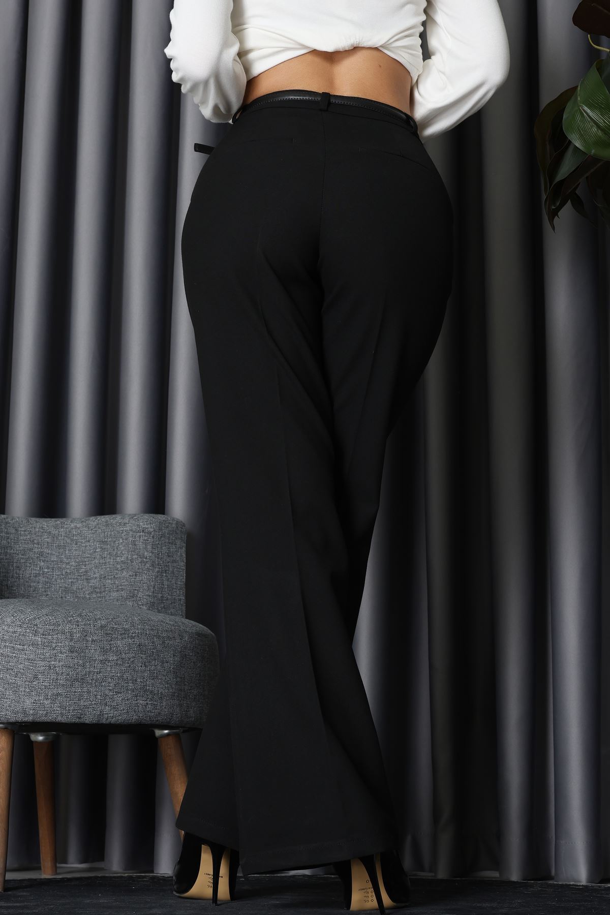 Kemerli Pantolon Siyah - 42825.2002.