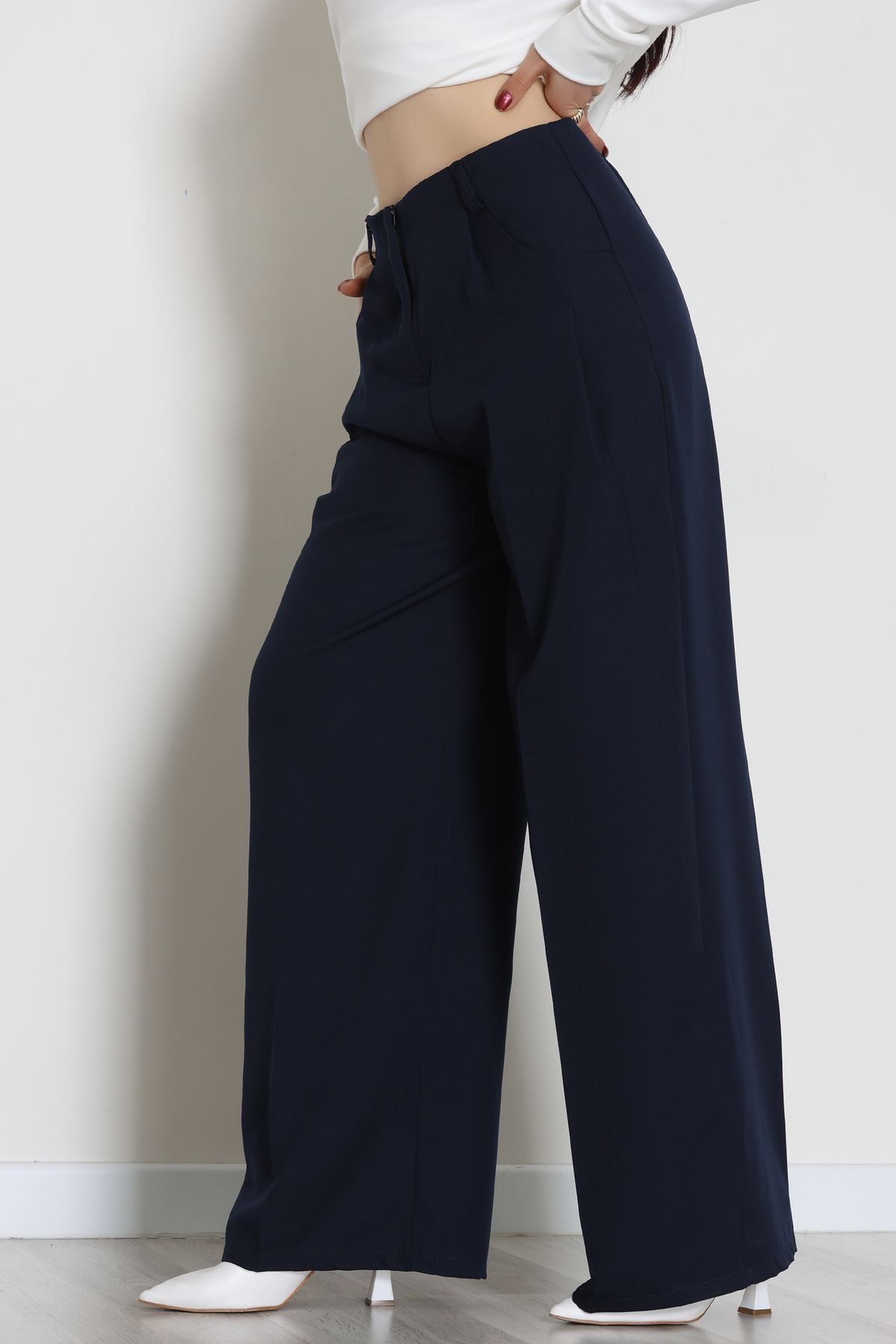 Cepten Pileli Palazzo Pantolon Koyulaci - 90113.1397.