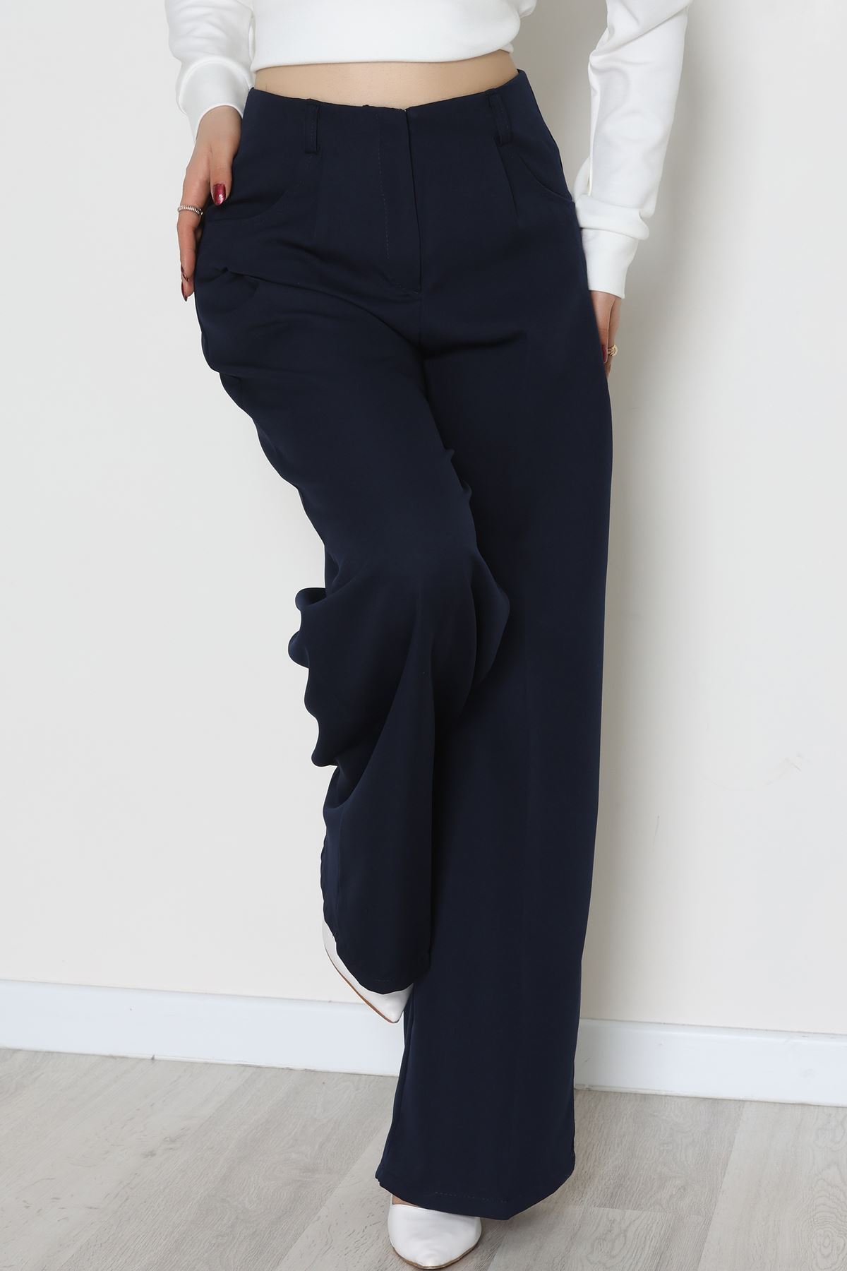 Cepten Pileli Palazzo Pantolon Koyulaci - 90113.1397.