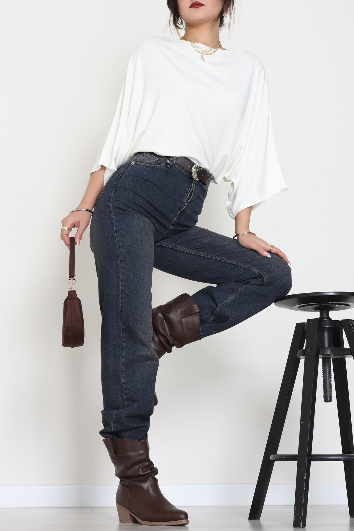 Viskon Ribana Yarasa Kol Bluz Ekru - 43563.1254.