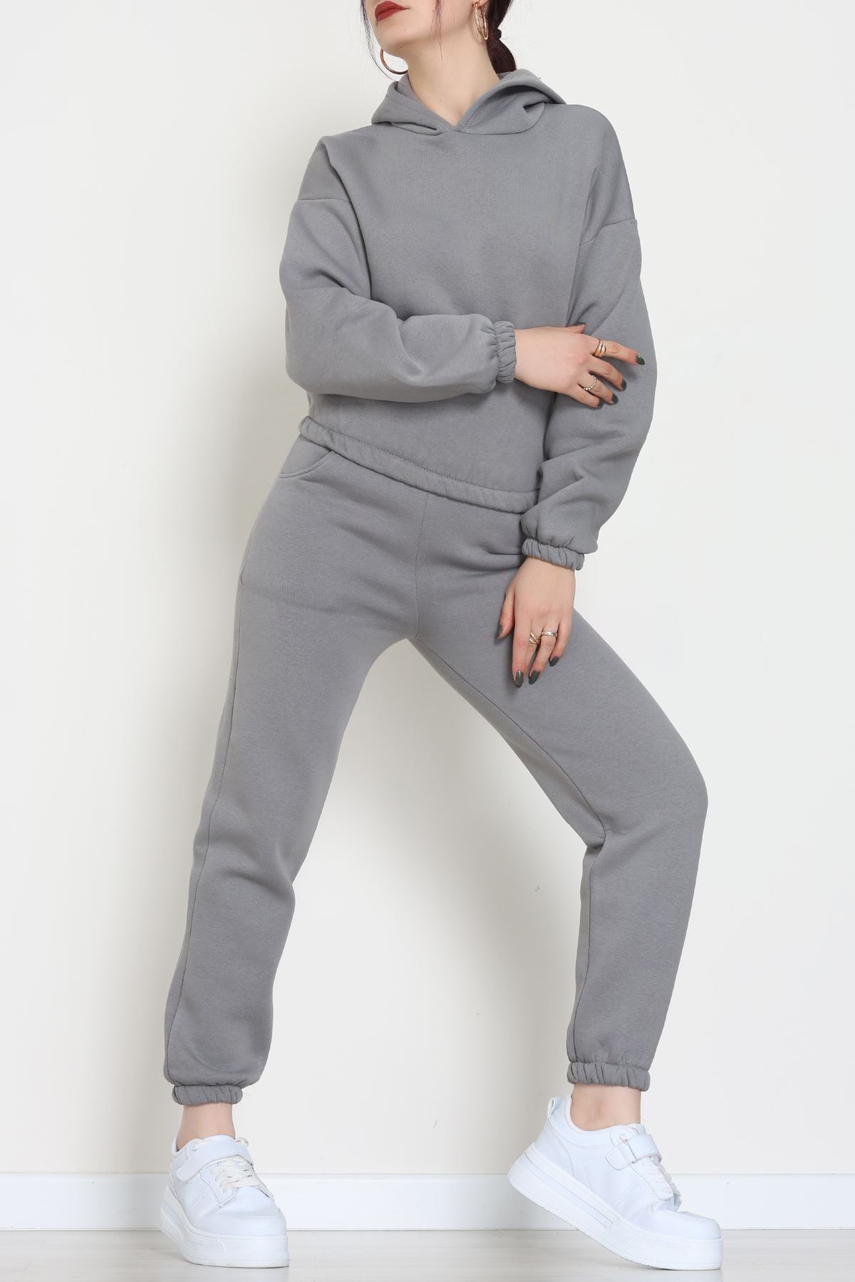 3 İplik Şardonlu Eşofman Takımı Antrasit - 52049.1878.