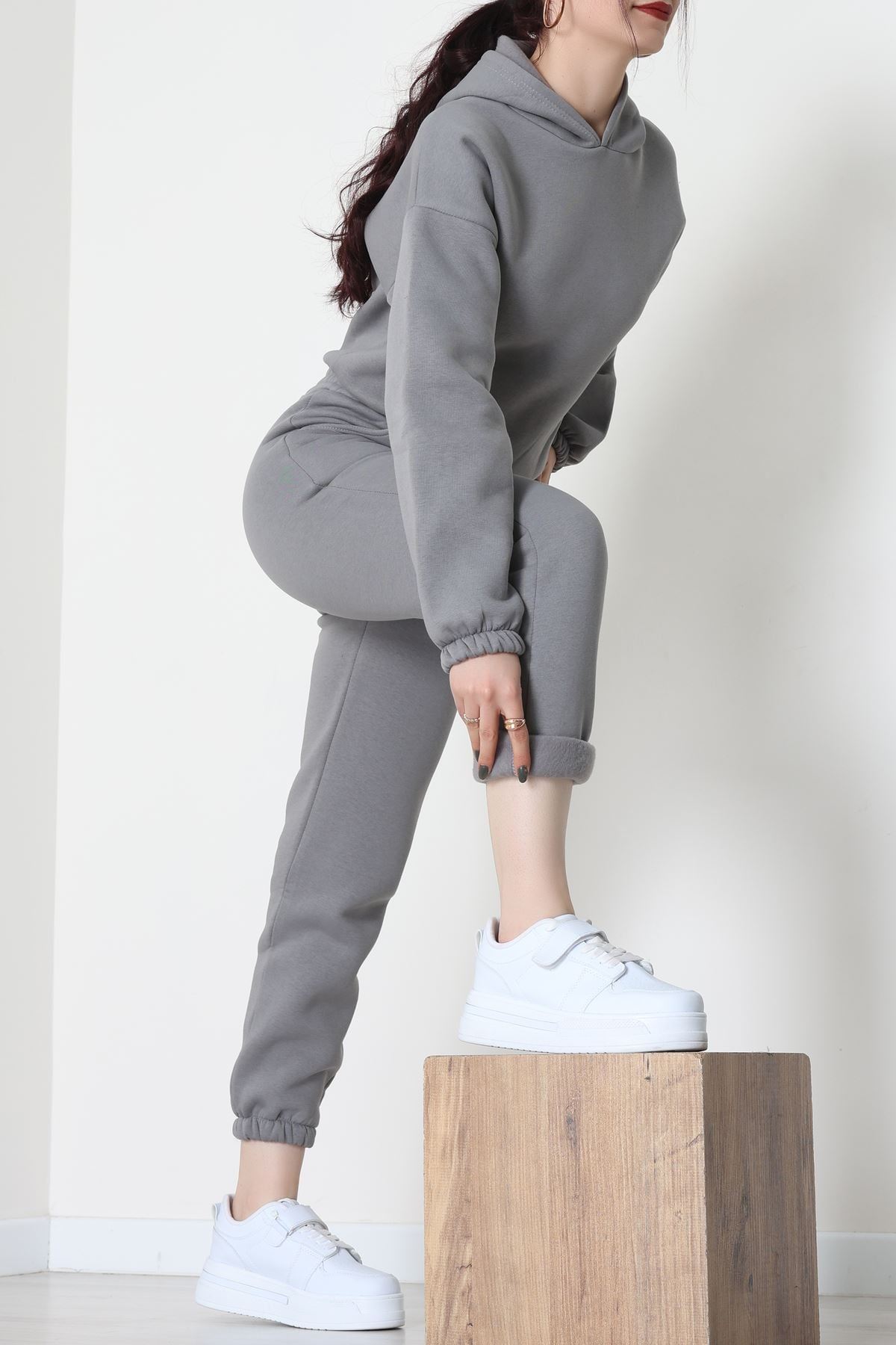 3 İplik Şardonlu Eşofman Takımı Antrasit - 52049.1878.