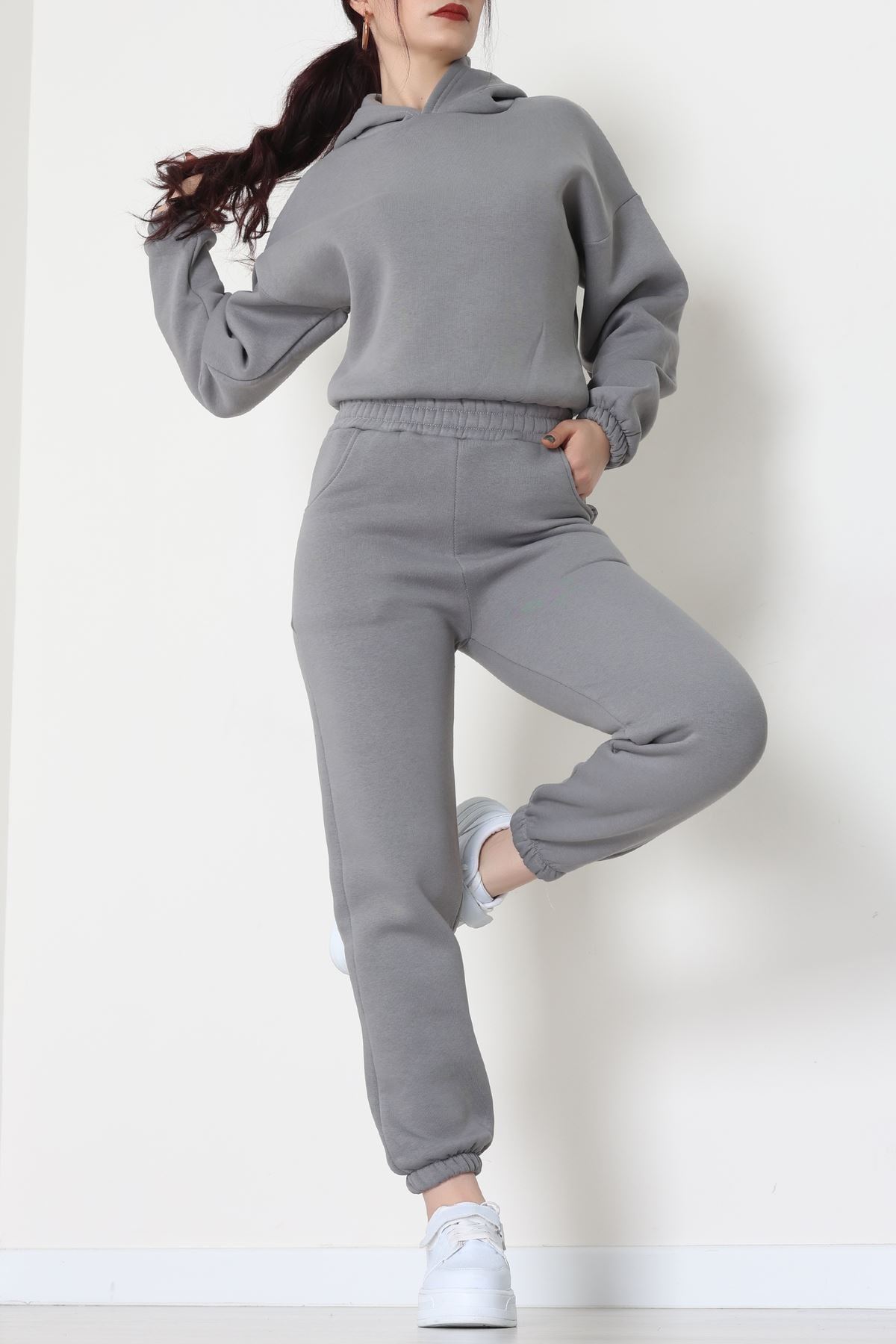 3 İplik Şardonlu Eşofman Takımı Antrasit - 52049.1878.