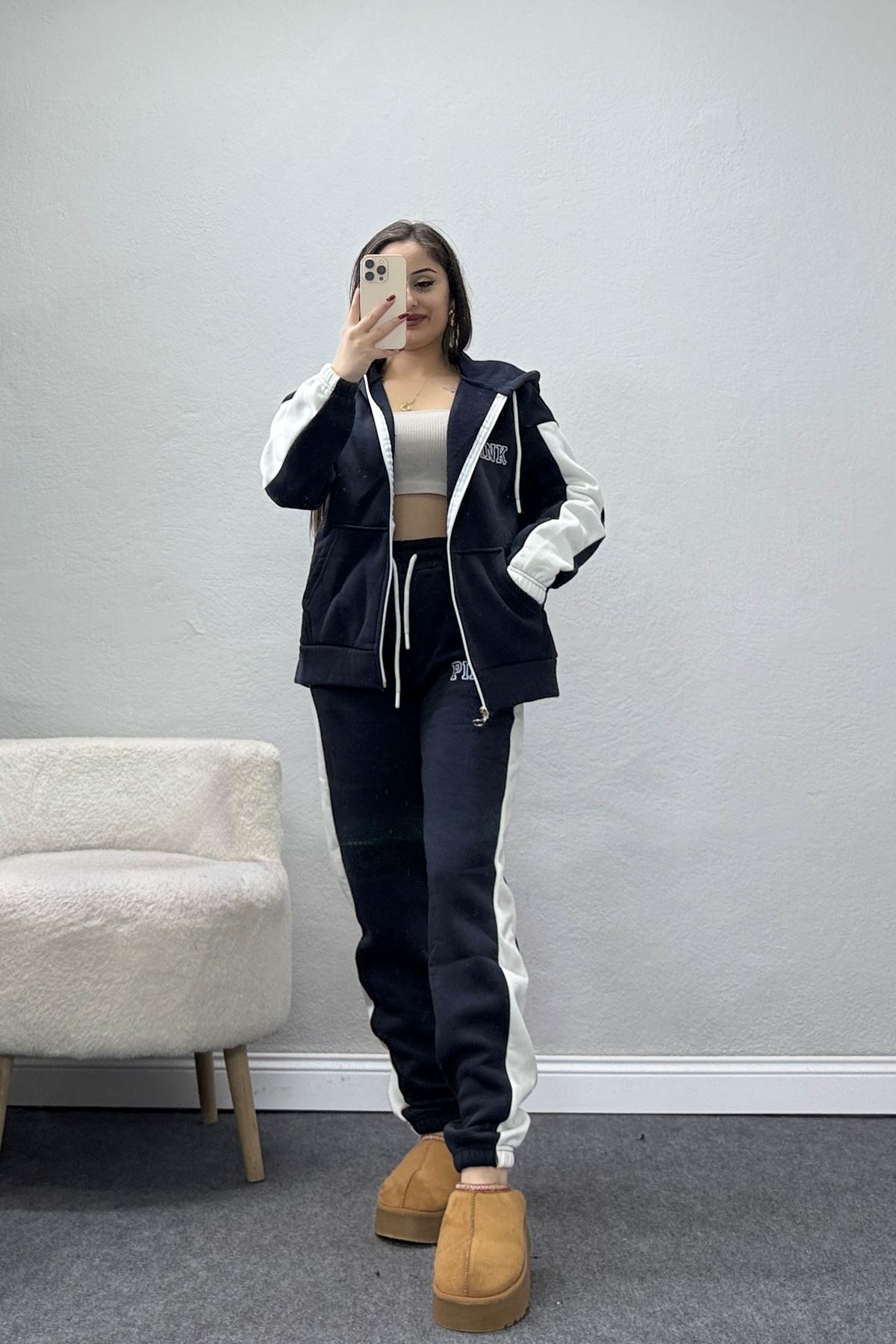 3  İplik Şardonlu Eşofman Takımı Siyah1 - 52138.1735.