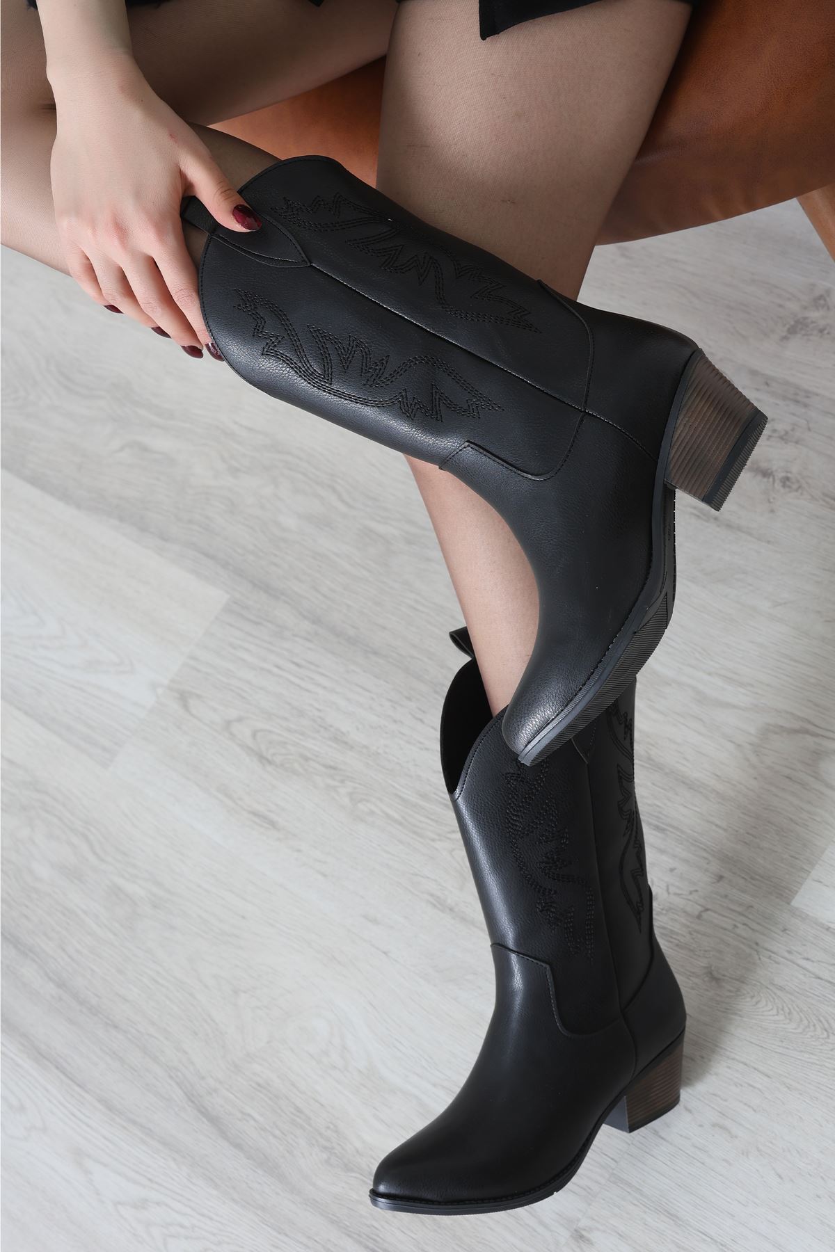 Kovboy Çizme Siyahcilt - 31803.264.