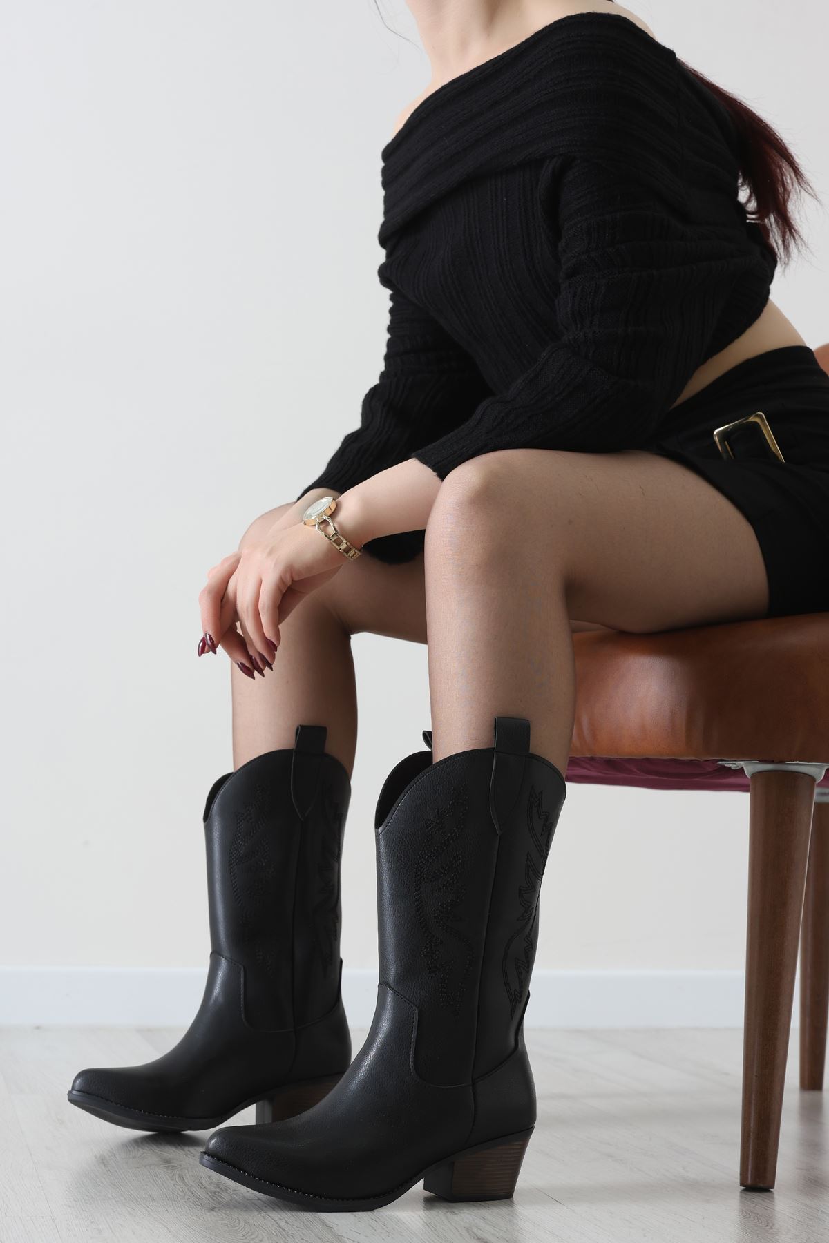 Kovboy Çizme Siyahcilt - 31803.264.