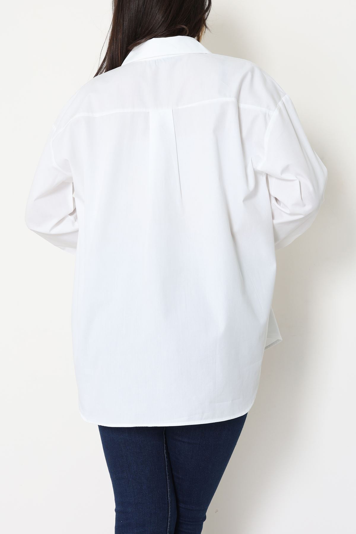 Çift Düğme Basic Gömlek Beyaz - 31254.448.