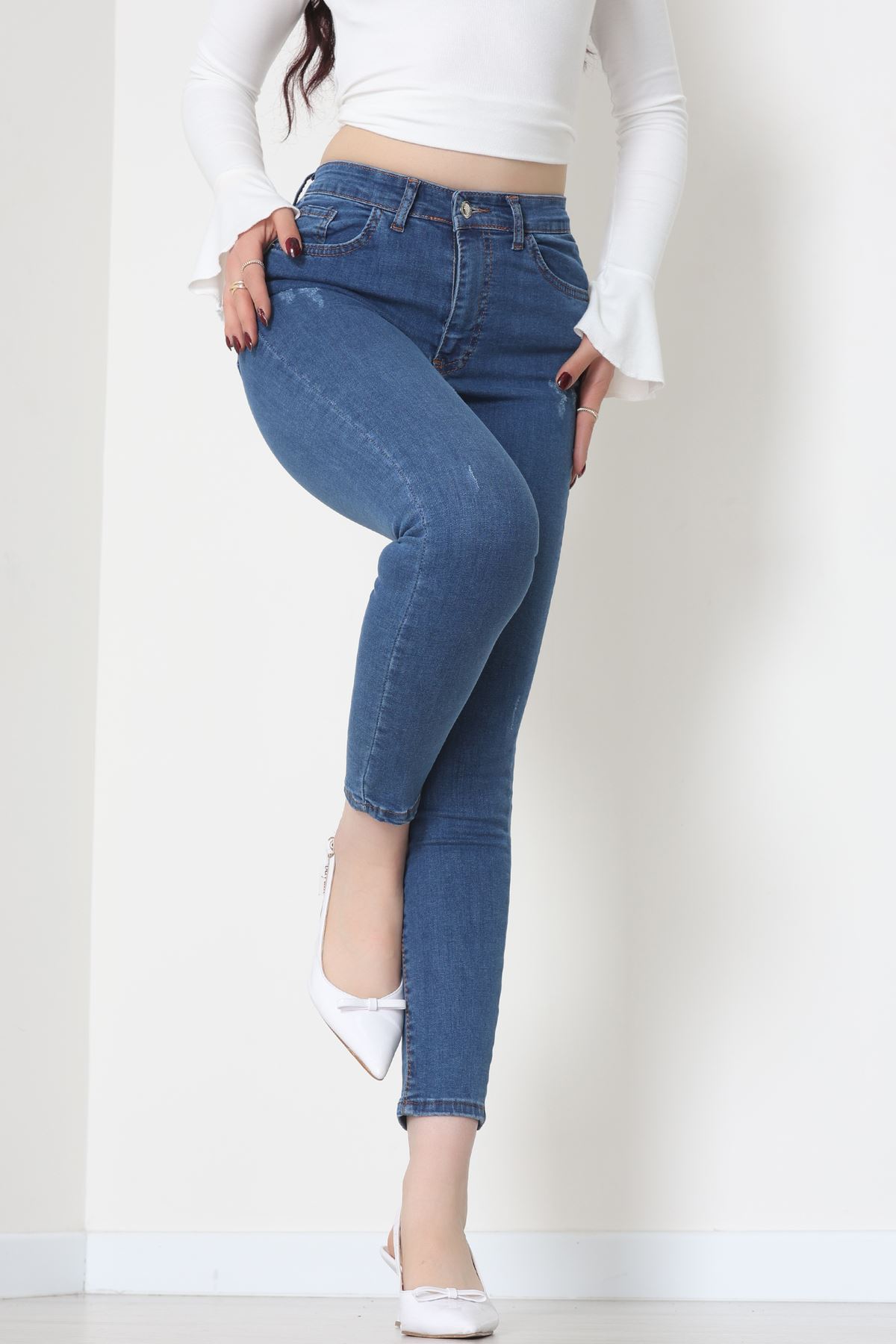 Dar Paça Kot Pantolon Mavi2 - 42701.2121.