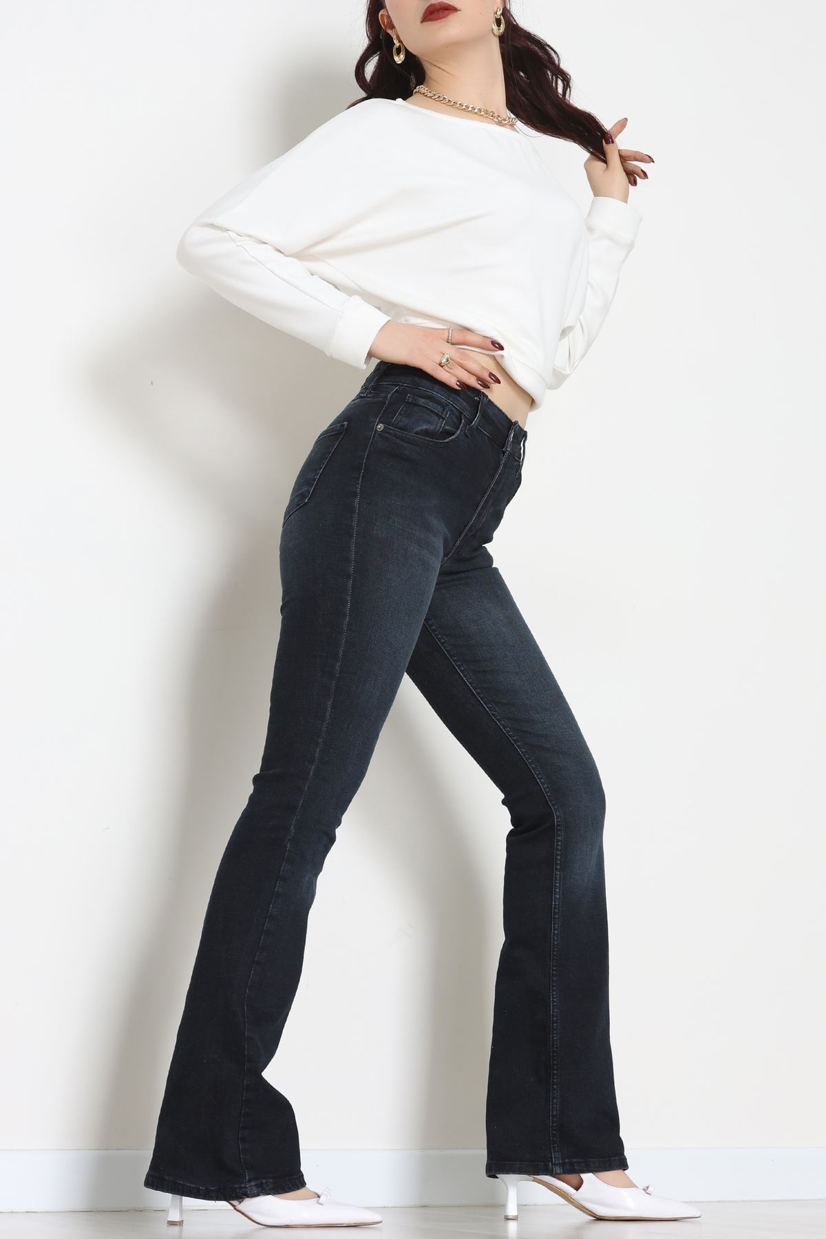 İspanyol Kot Pantolon Füme - 31397.2088.