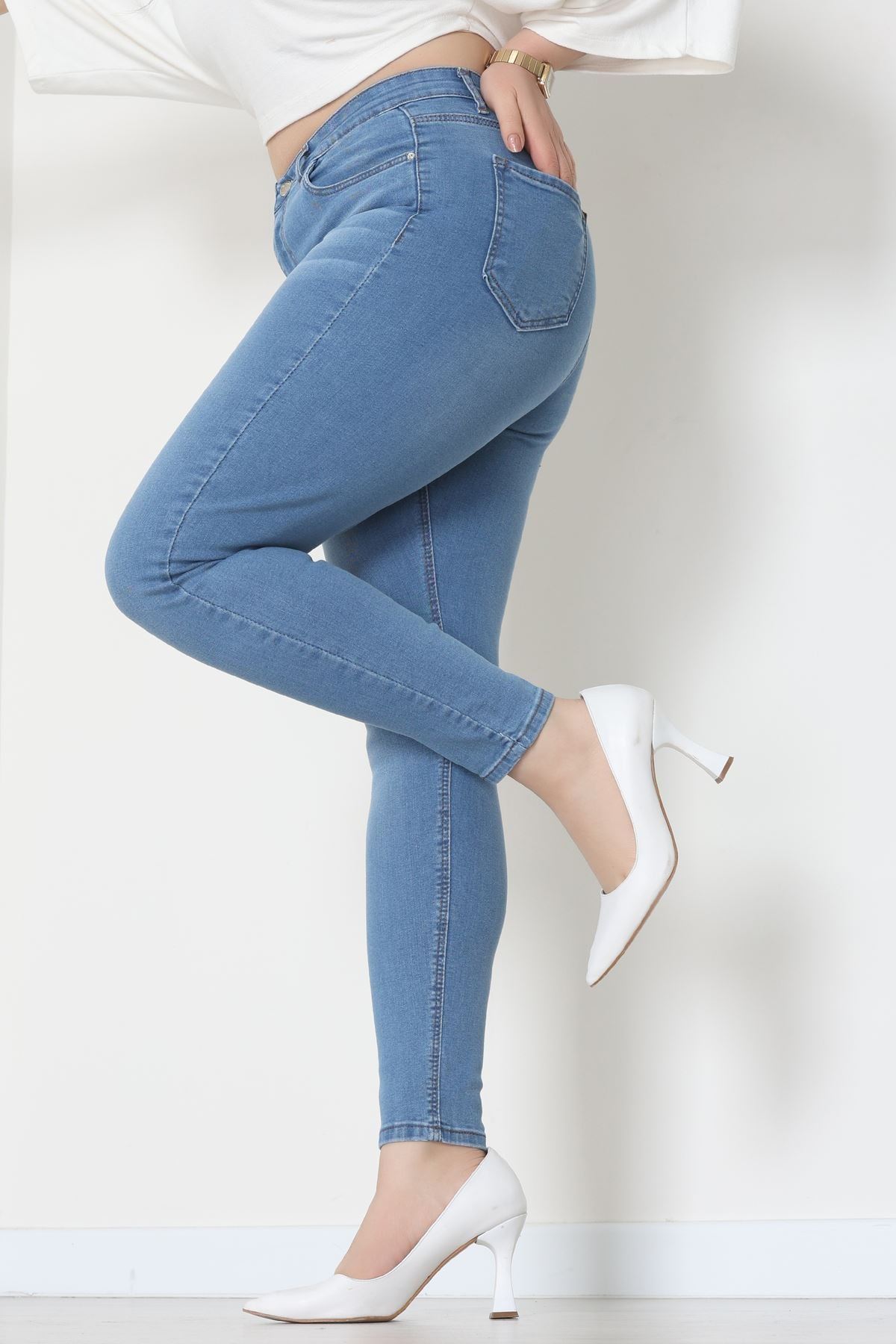 Büyük Beden Kot Pantolon Açıkmavi - 31827.2121.