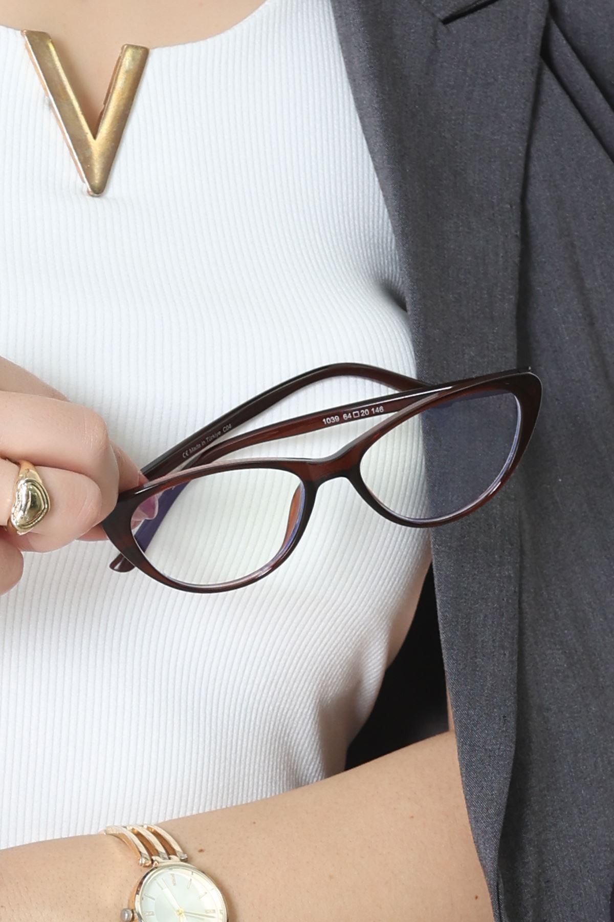 Mavi Işık Koruyucu Gözlük Kahve - 20006.1724.