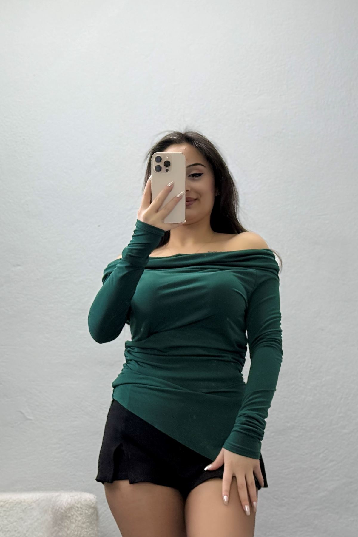 Sandy Madonna Yaka Bluz Zümrüt - 42804.1949.