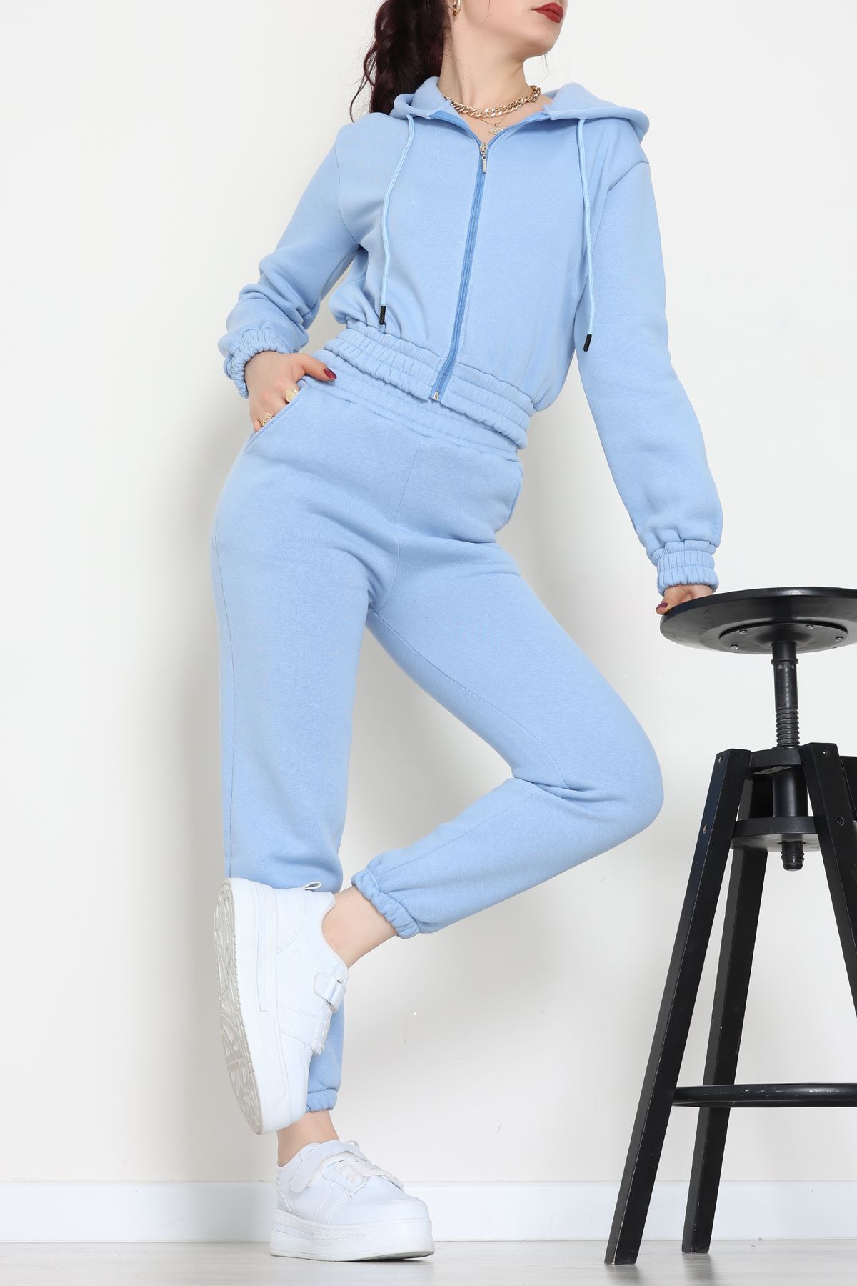 3 İplik Crop Eşofman Takımı Bebemavi - 50913.1878.