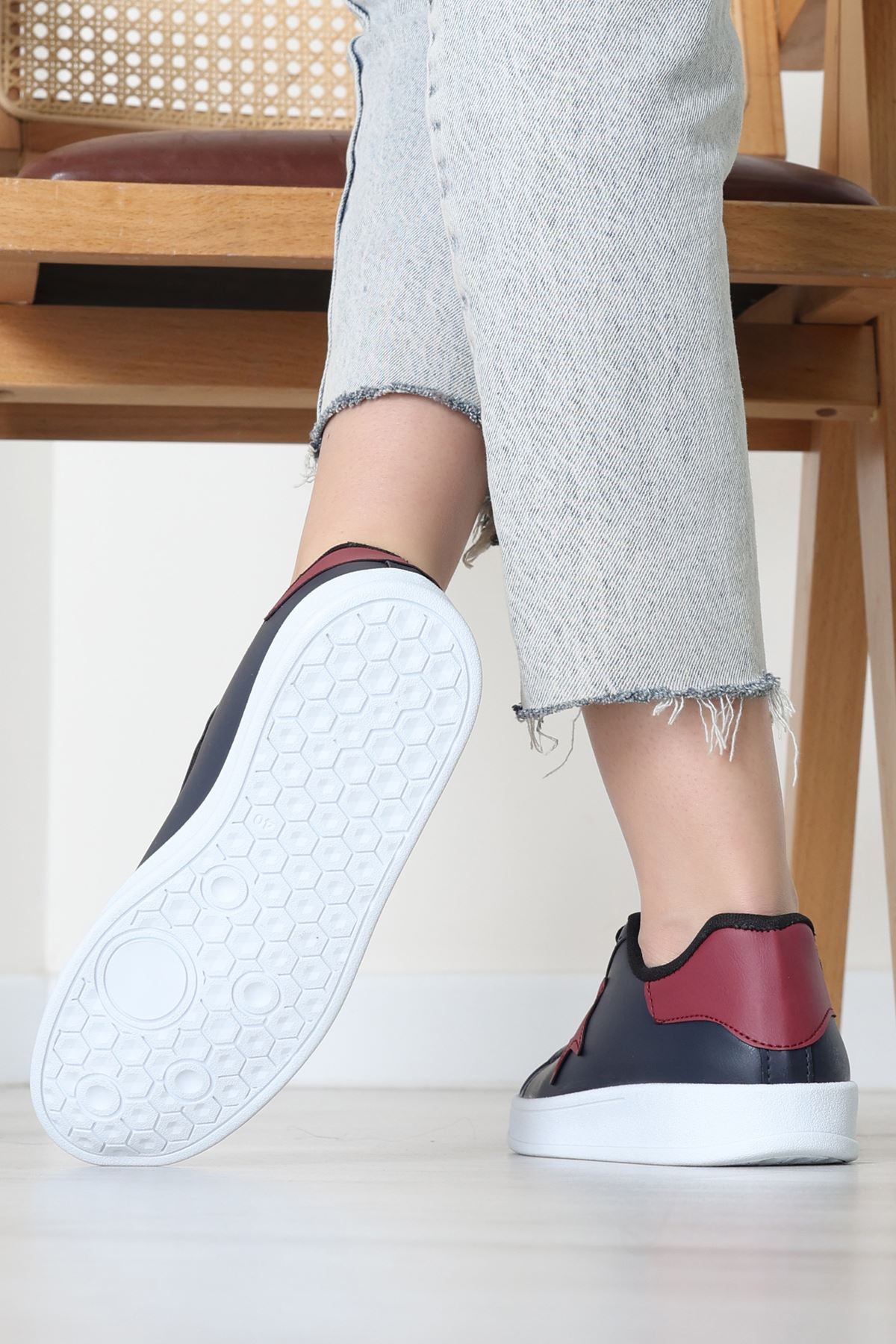 Yıldızlı Spor Ayakkabı Lacivertbordo - 31295.264.