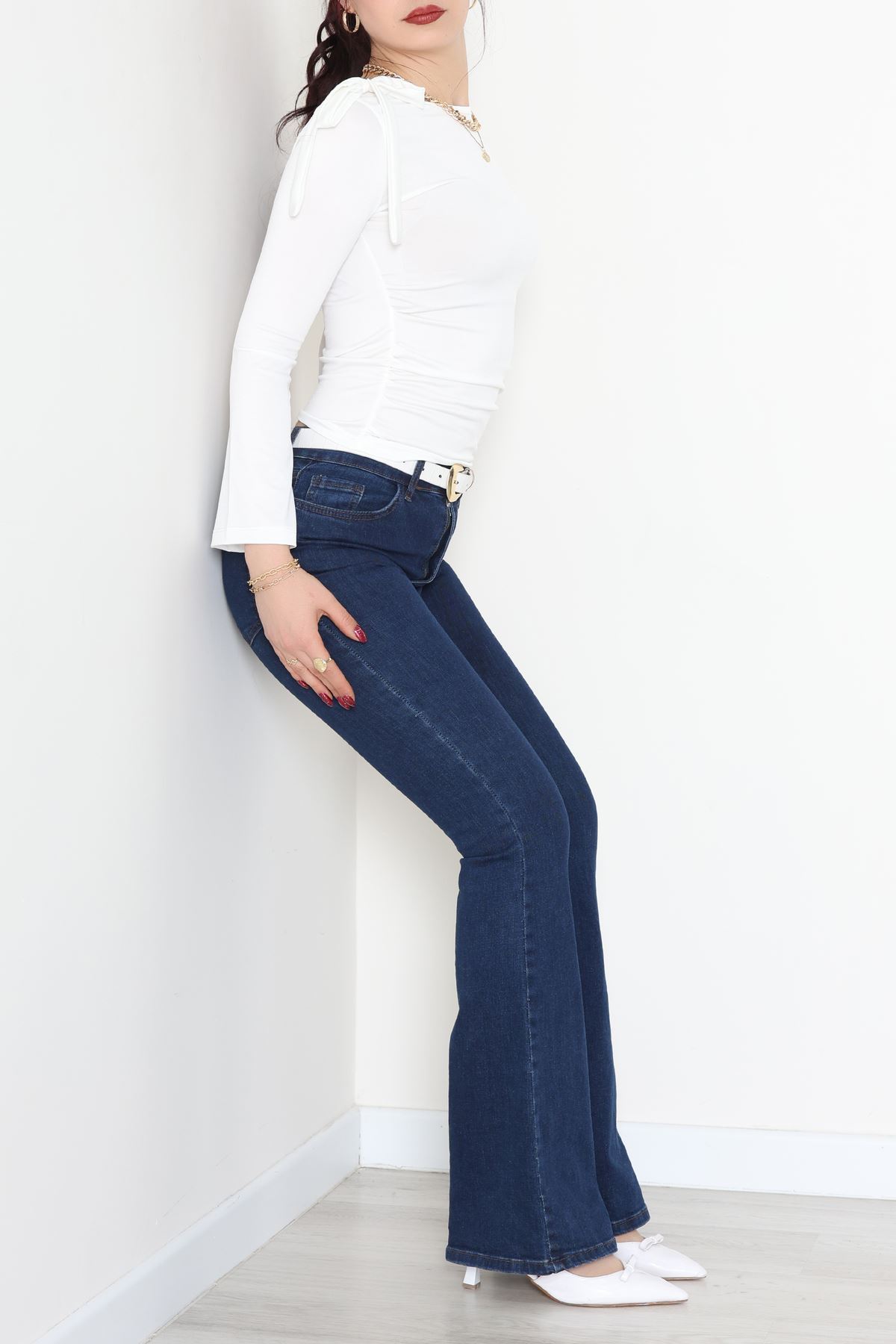 Sandy Fiyonk Detaylı Bluz Ekru - 42806.1949.