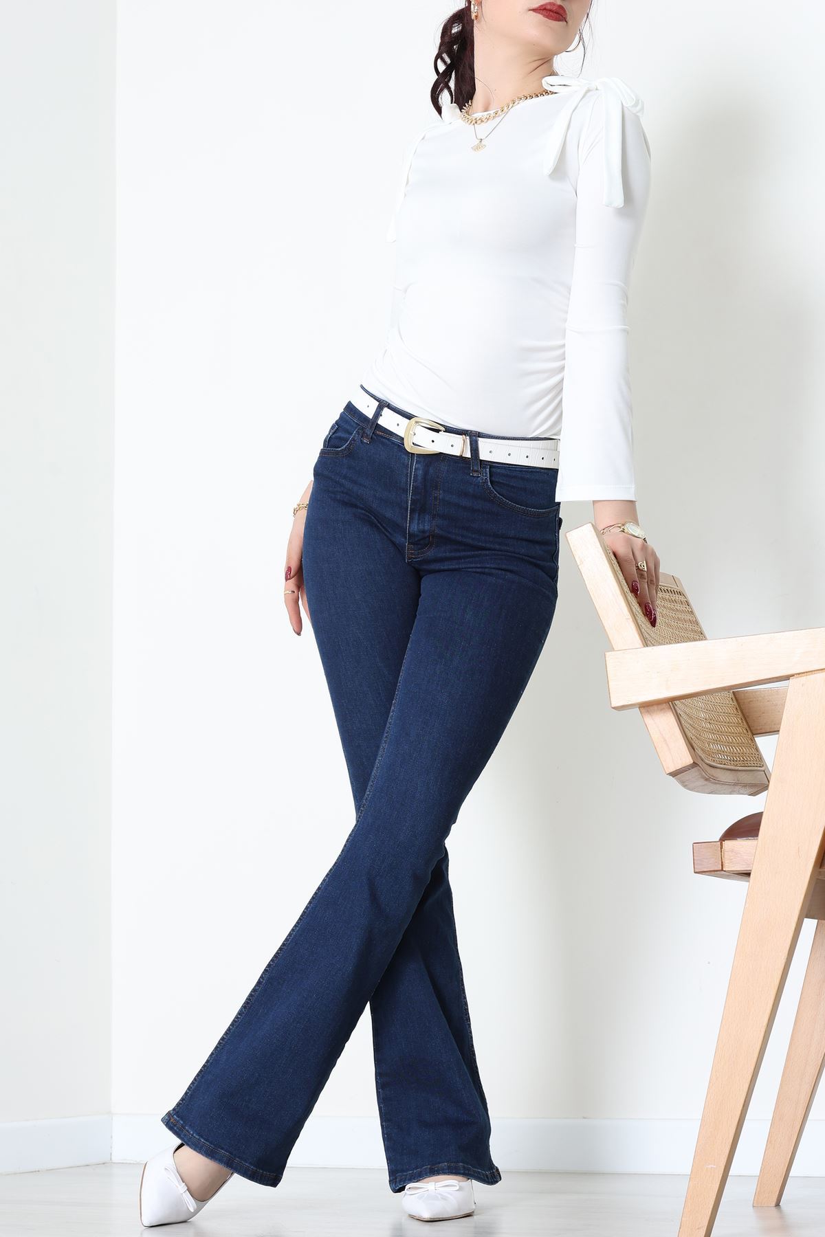 Sandy Fiyonk Detaylı Bluz Ekru - 42806.1949.