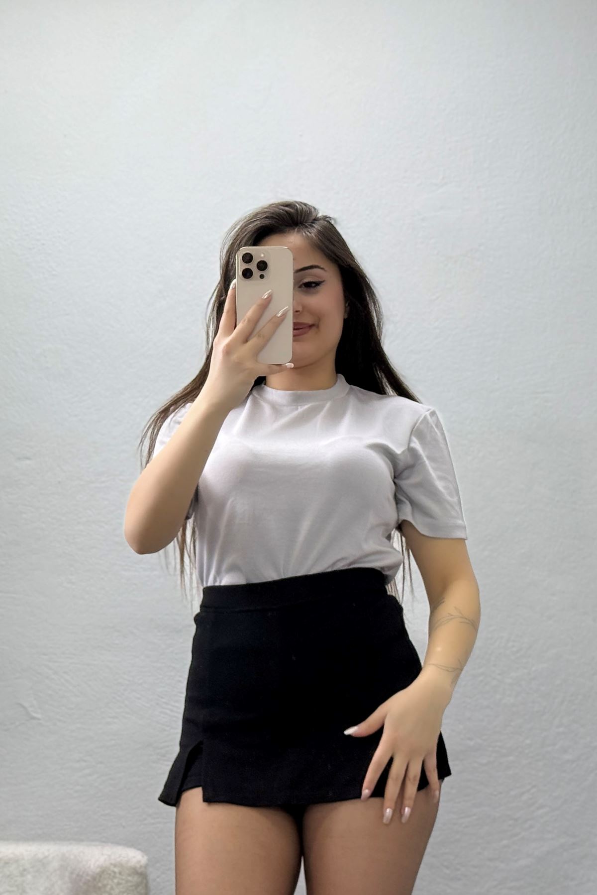 Crop Tişört Gri - 50643.444.