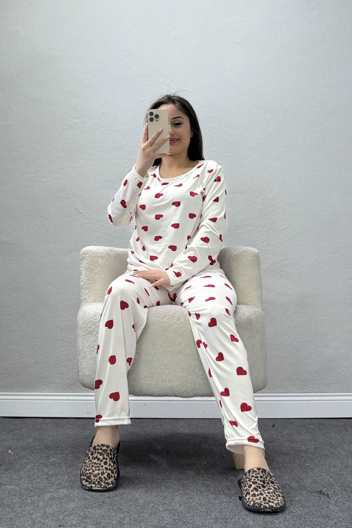 Milan Pijama Takımı Beyazkırmızı - 55010.1567.