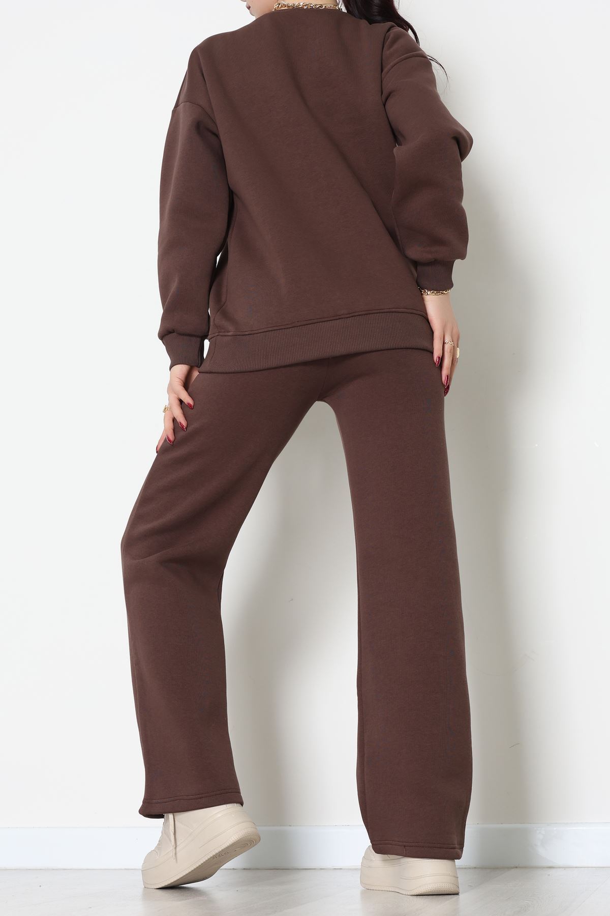 Üç İplik Eşofman Takımı Acıkahve - 70779.1878.