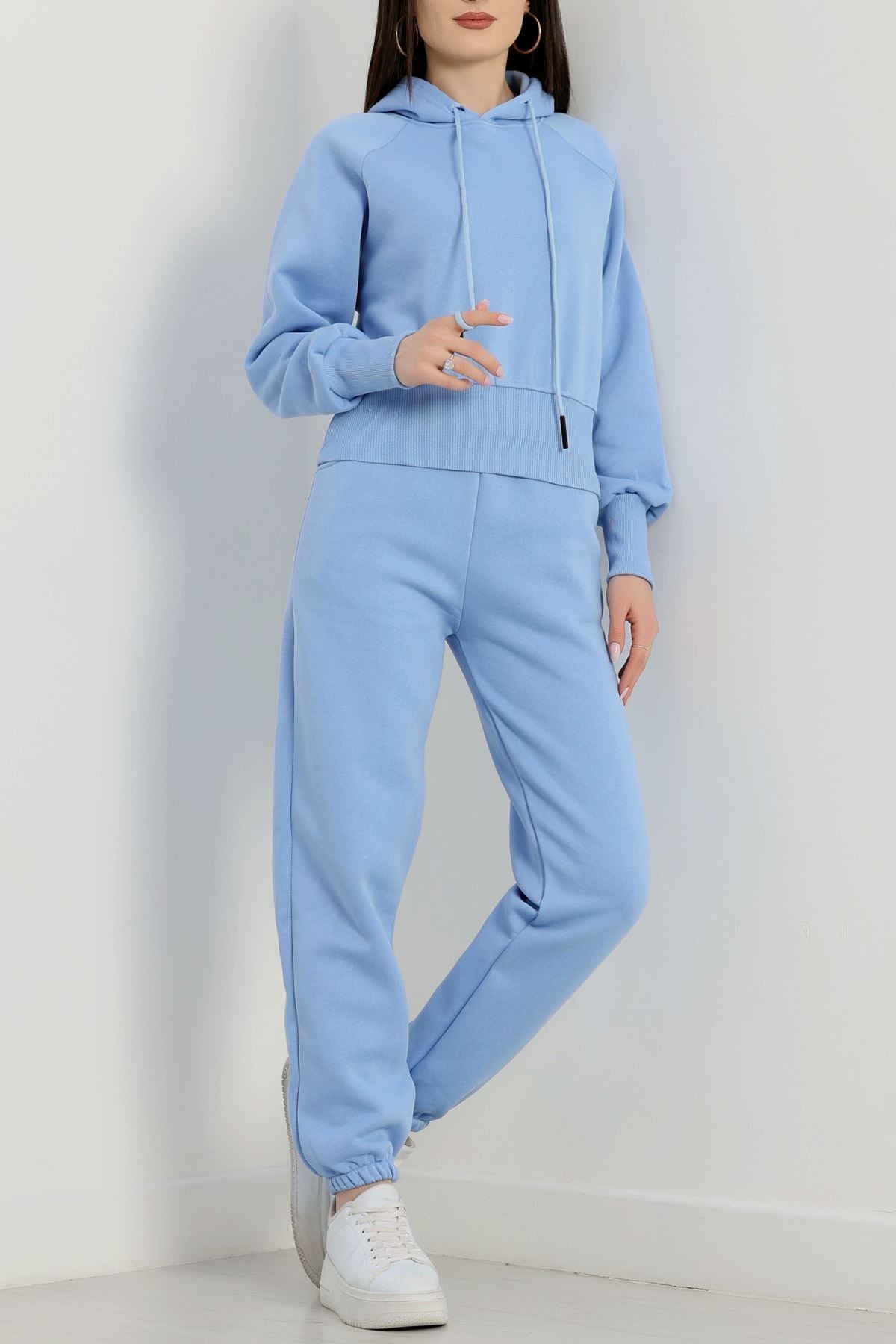 Üç İplik Crop Eşofman Takımı Bebemavi - 70778.1878.