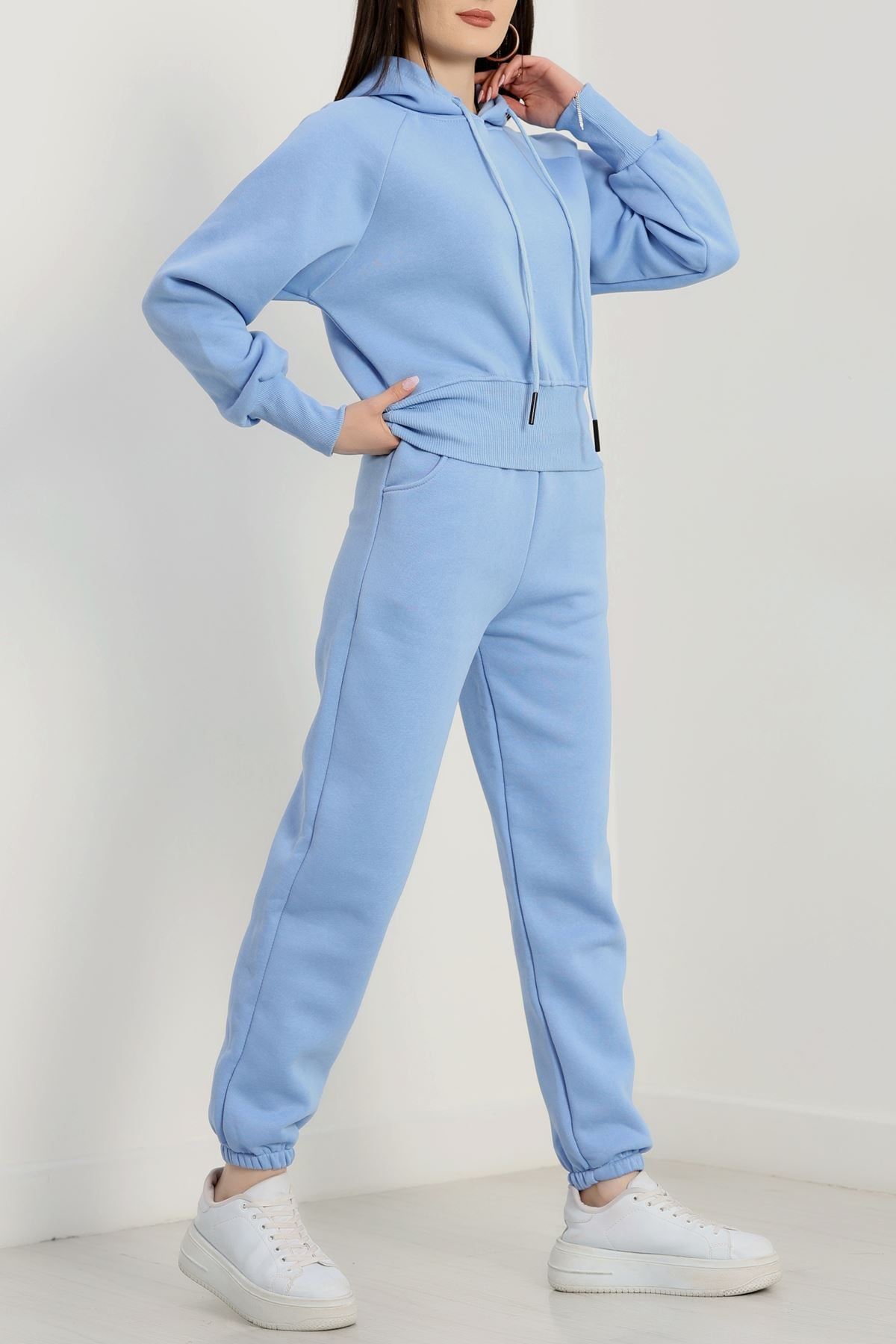 Üç İplik Crop Eşofman Takımı Bebemavi - 70778.1878.