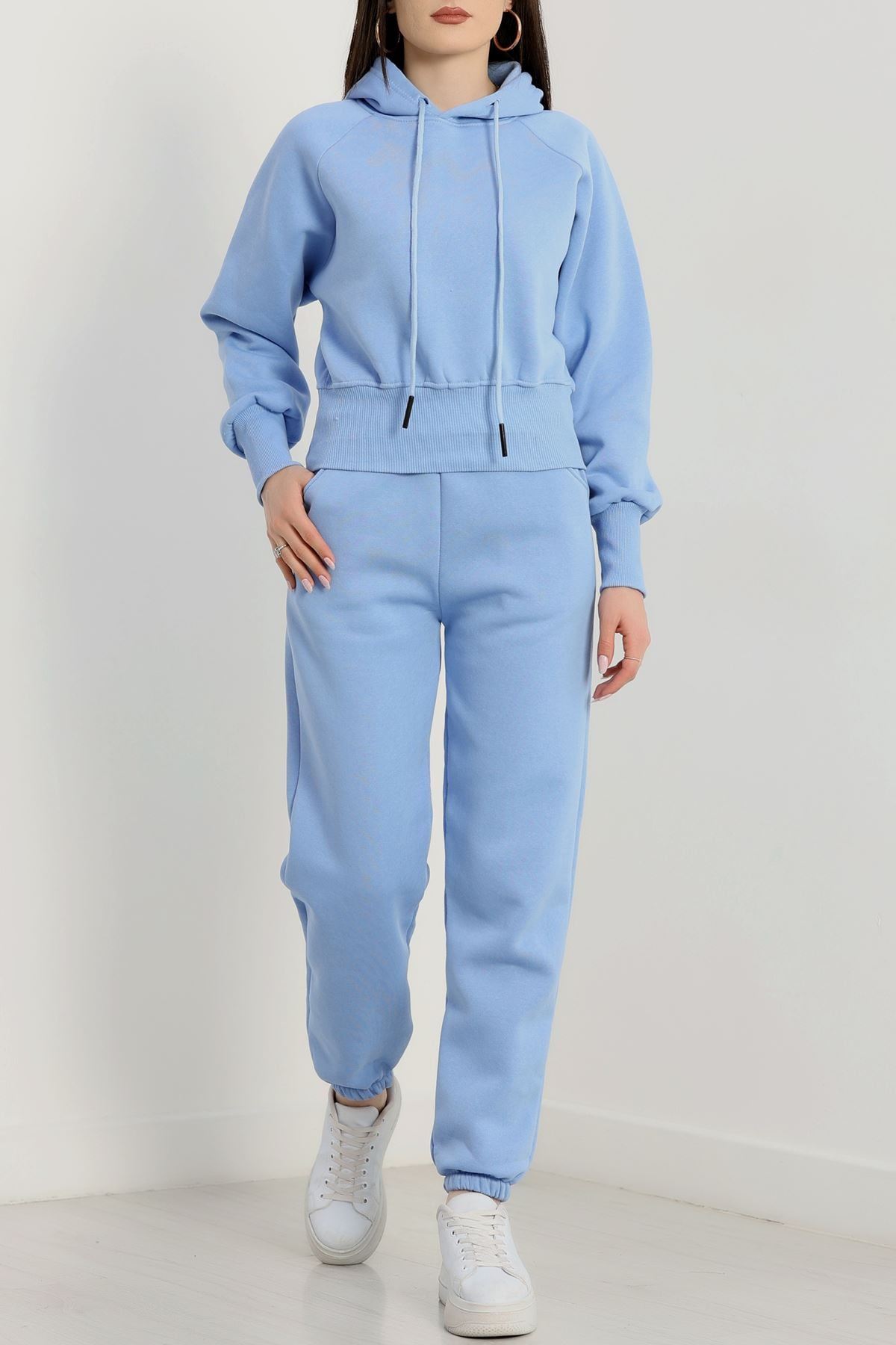 Üç İplik Crop Eşofman Takımı Bebemavi - 70778.1878.