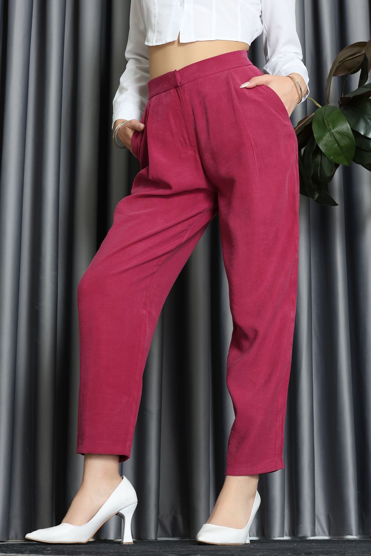 Havuç Paça Pantolon Fuşya - 31414.444.