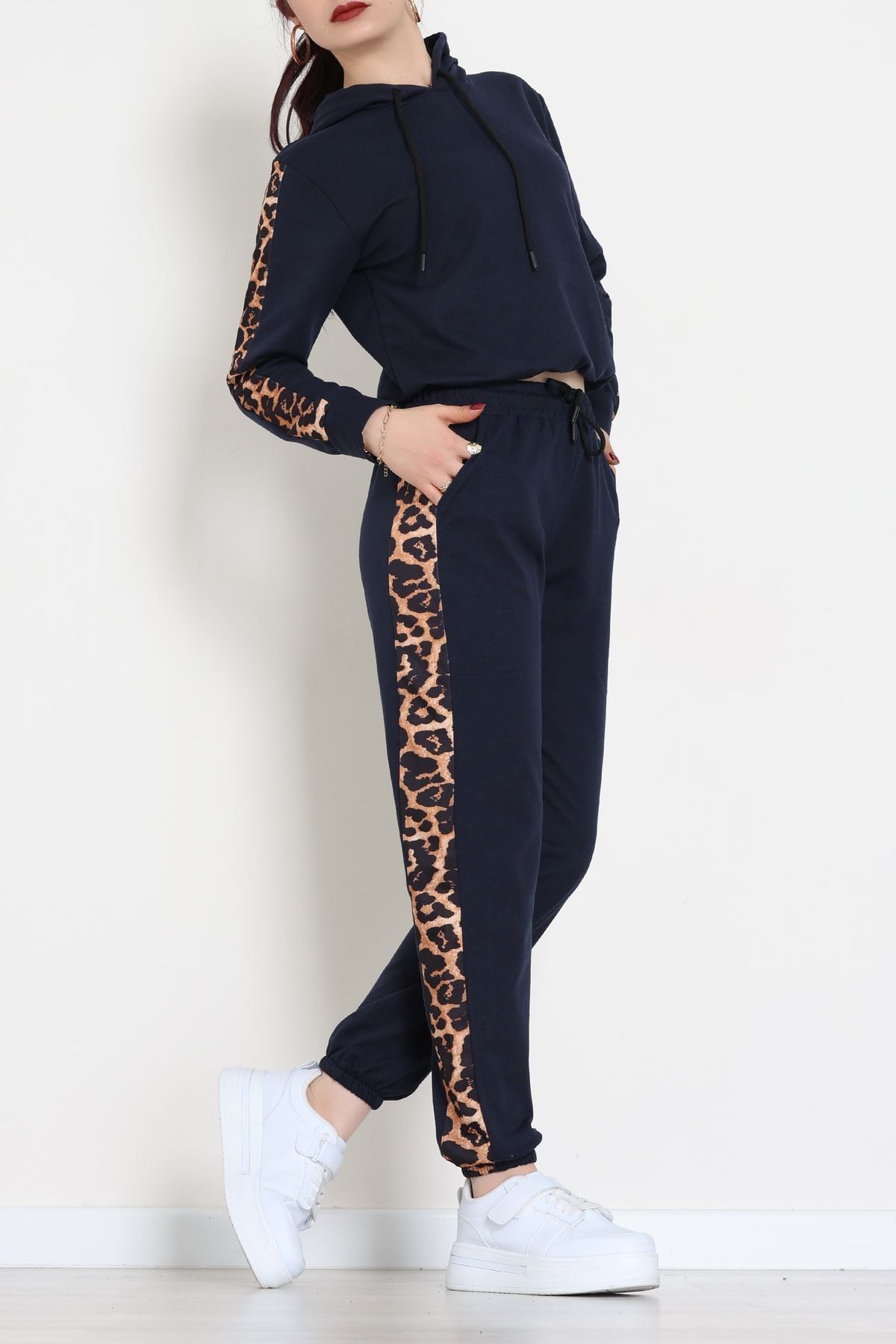 Leopar Garnili Eşofman Takım Lacivert - 20112.1857.