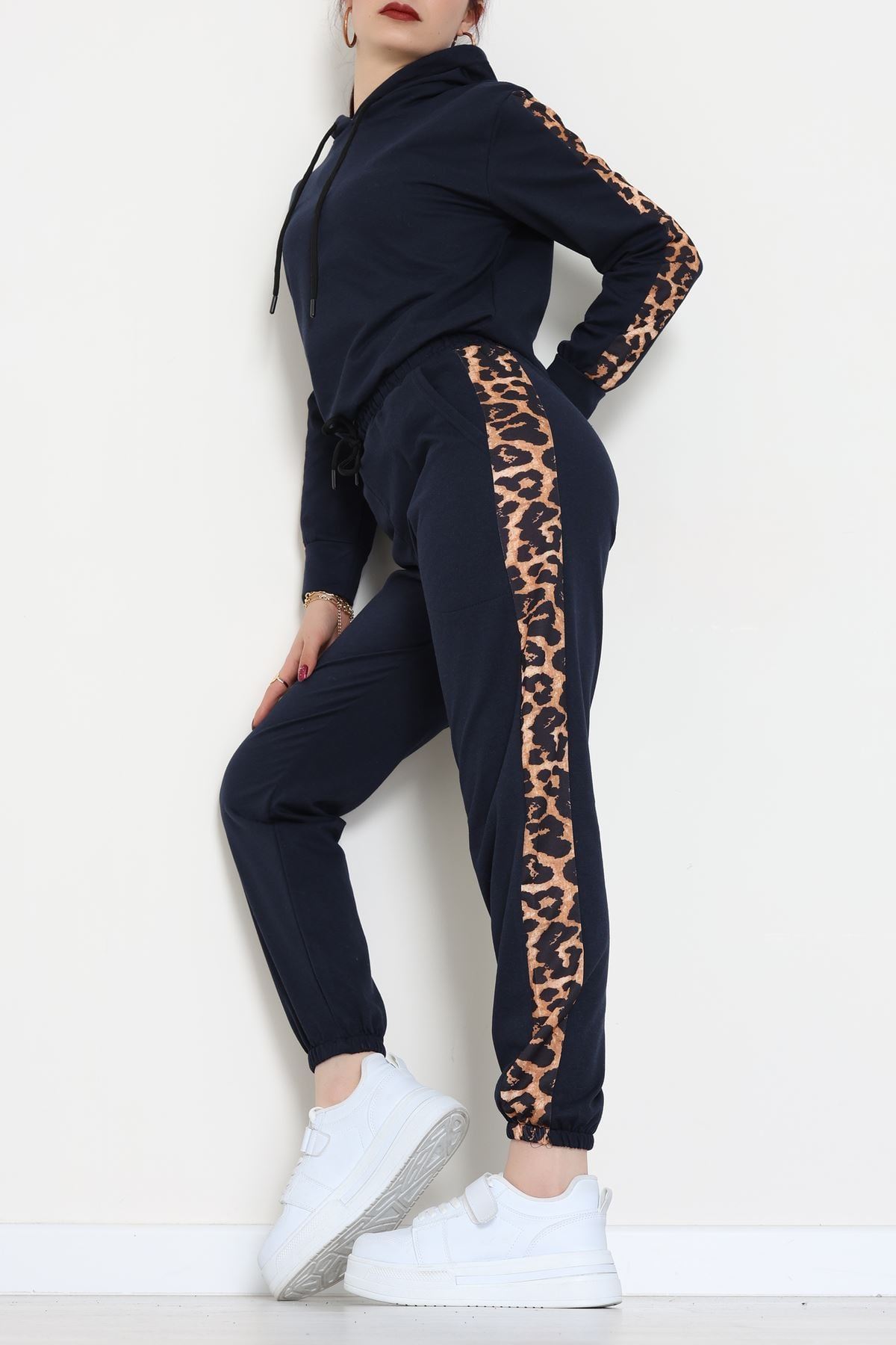 Leopar Garnili Eşofman Takım Lacivert - 20112.1857.