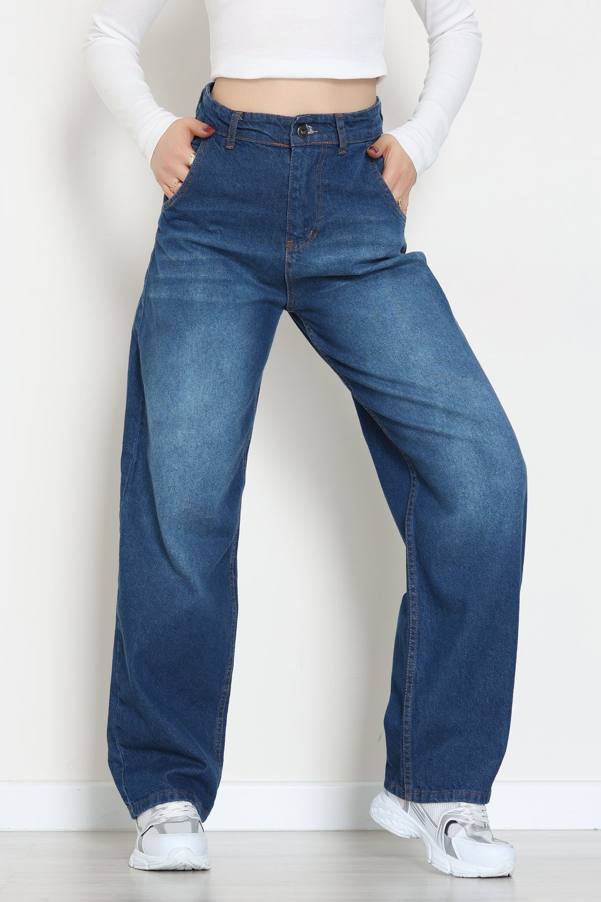 Baggy Kot Pantolon Mavi1 - 31586.1566.