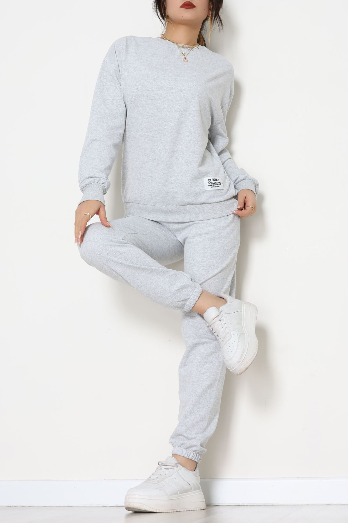 Armalı Eşofman Takımı Gri - 20087.1857.