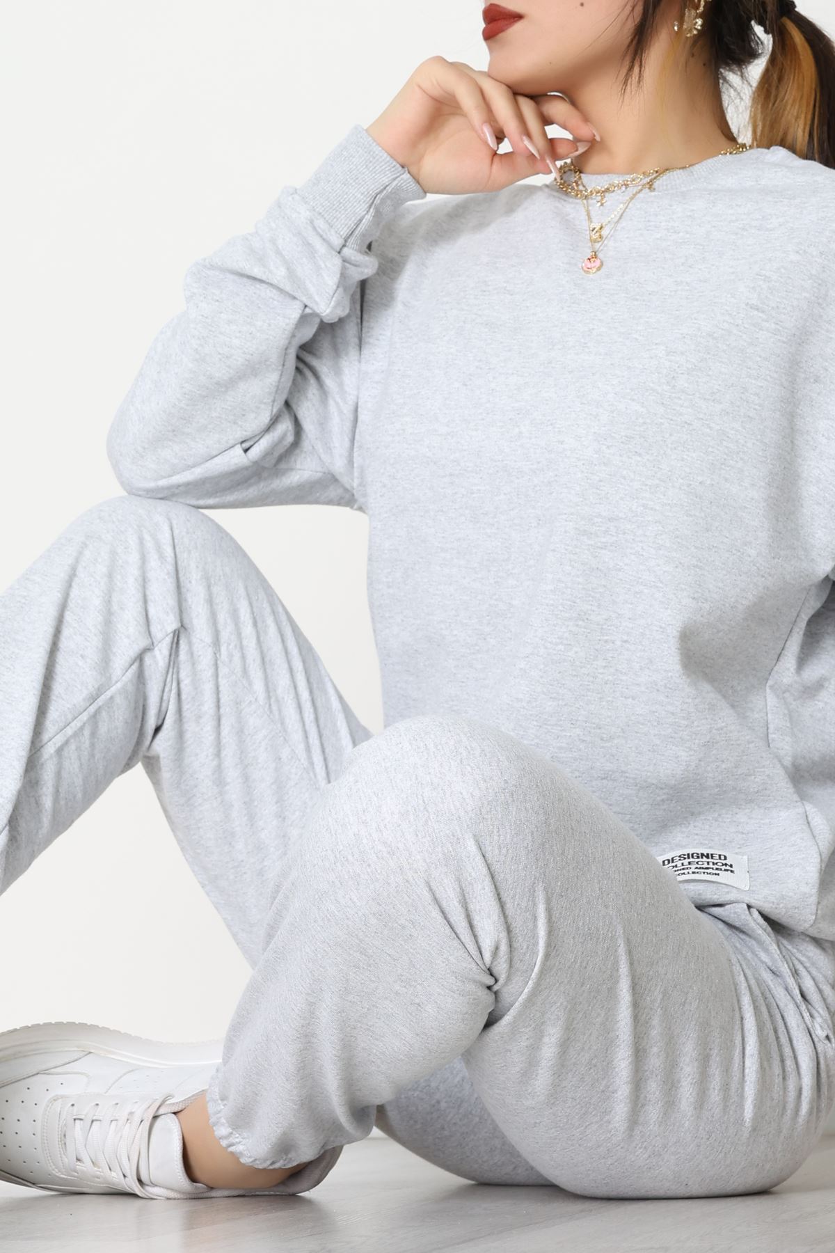 Armalı Eşofman Takımı Gri - 20087.1857.