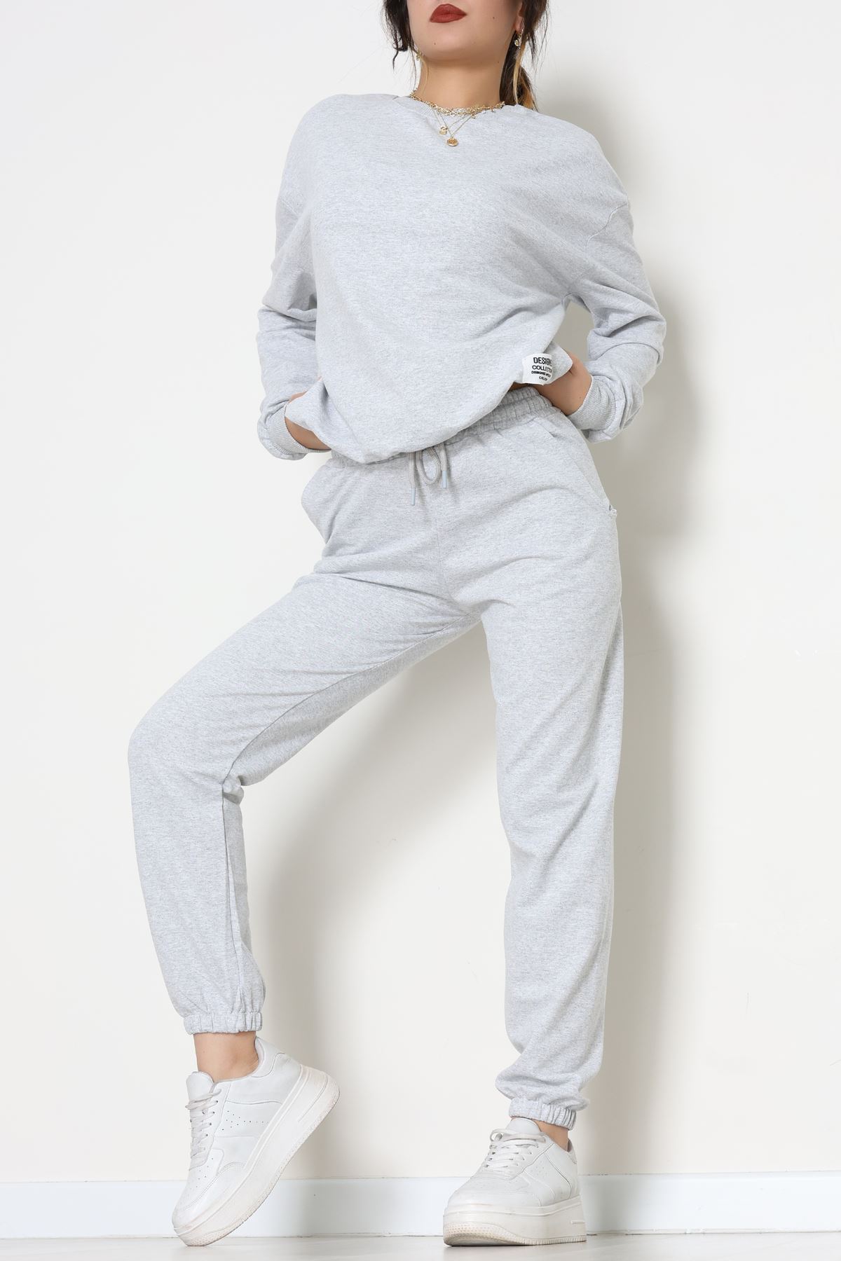 Armalı Eşofman Takımı Gri - 20087.1857.