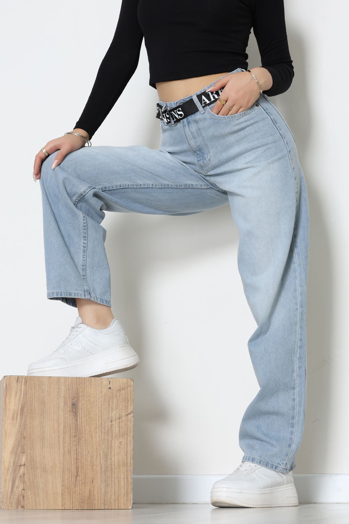 Kemerli Baggy Kot Pantolon Buzasit - 32535.1566.