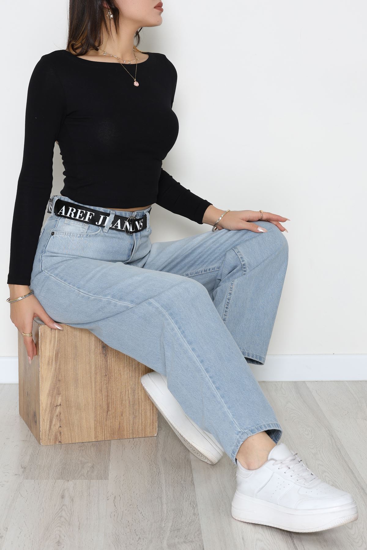 Kemerli Baggy Kot Pantolon Buzasit - 32535.1566.