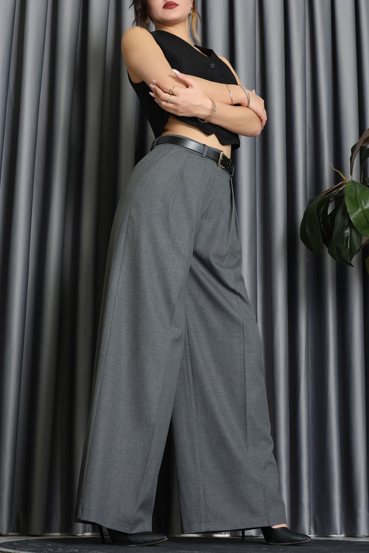 Kemerli Pileli Pantolon Anti - 51070.1995.