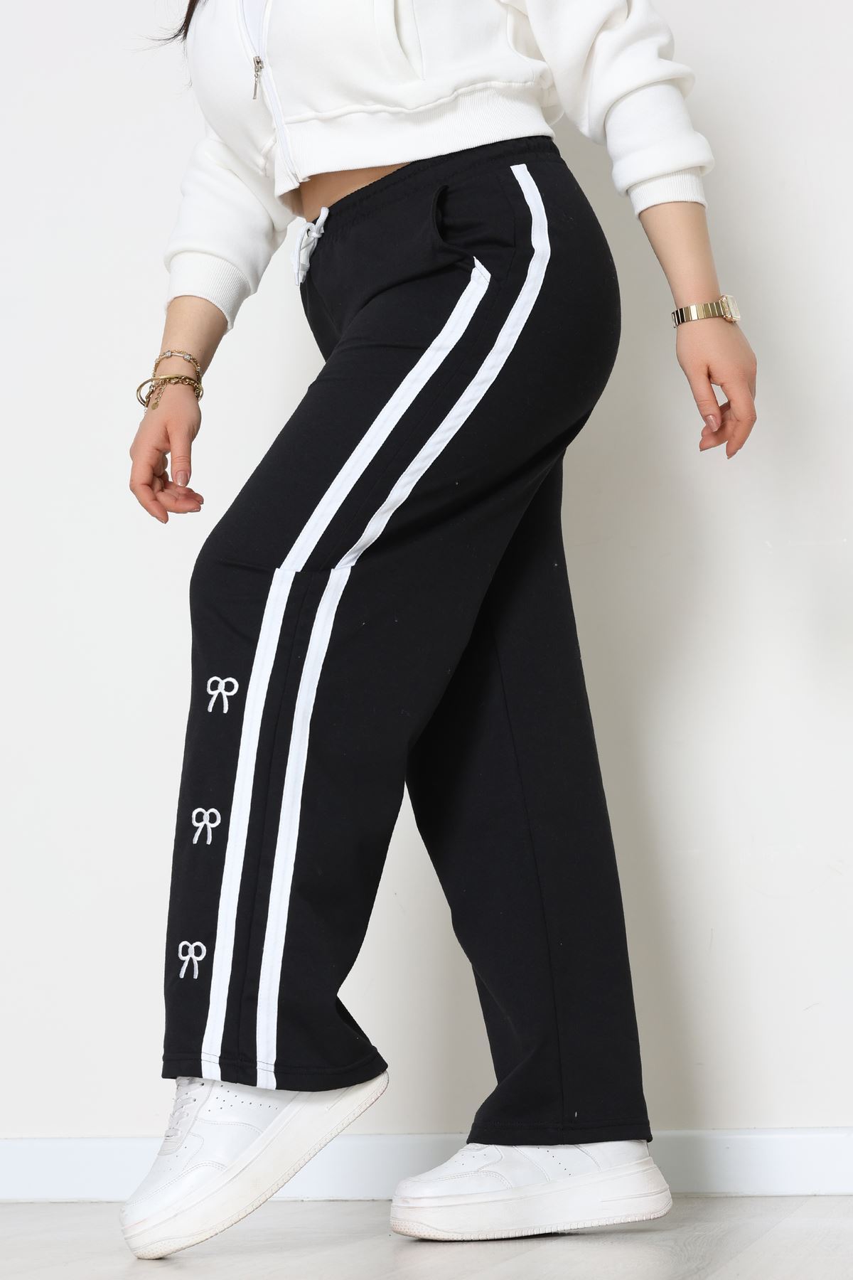 2 İplik Büyük Beden Eşofman Altı Siyah - 52178.1005.