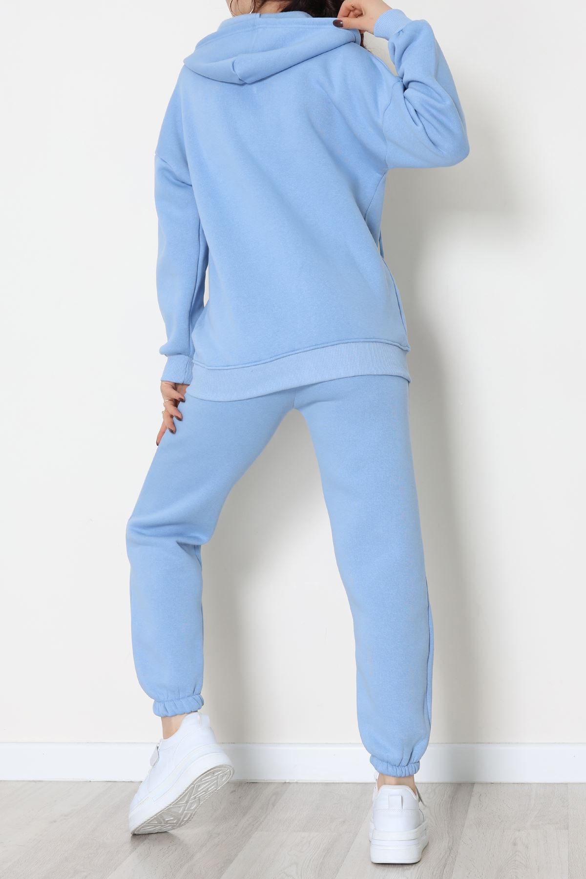 3 İplik Kapşonlu Eşofman Takımı Bebemavi - 20255.1878.