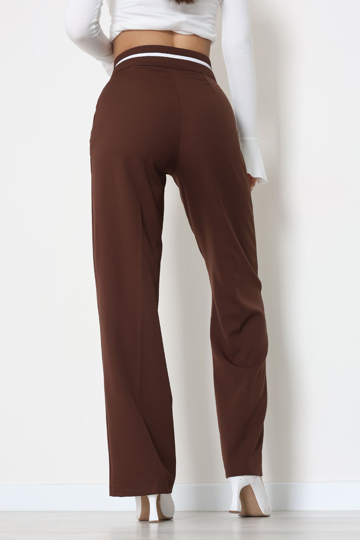 Ekstraforlu Palazzo Pantolon Kahve1 - 50054.1920.