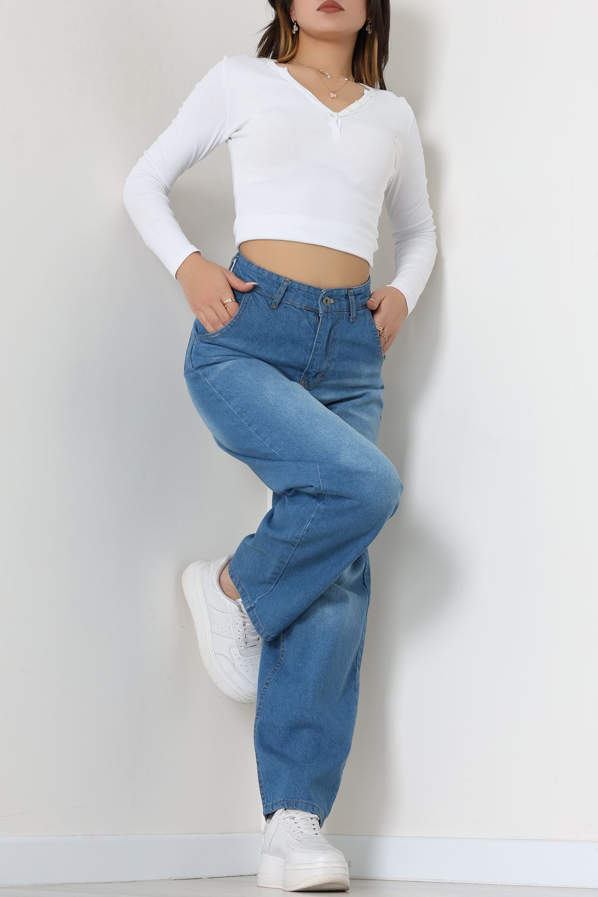 Baggy Kot Pantolon Açıkmavi1 - 31586.1566.