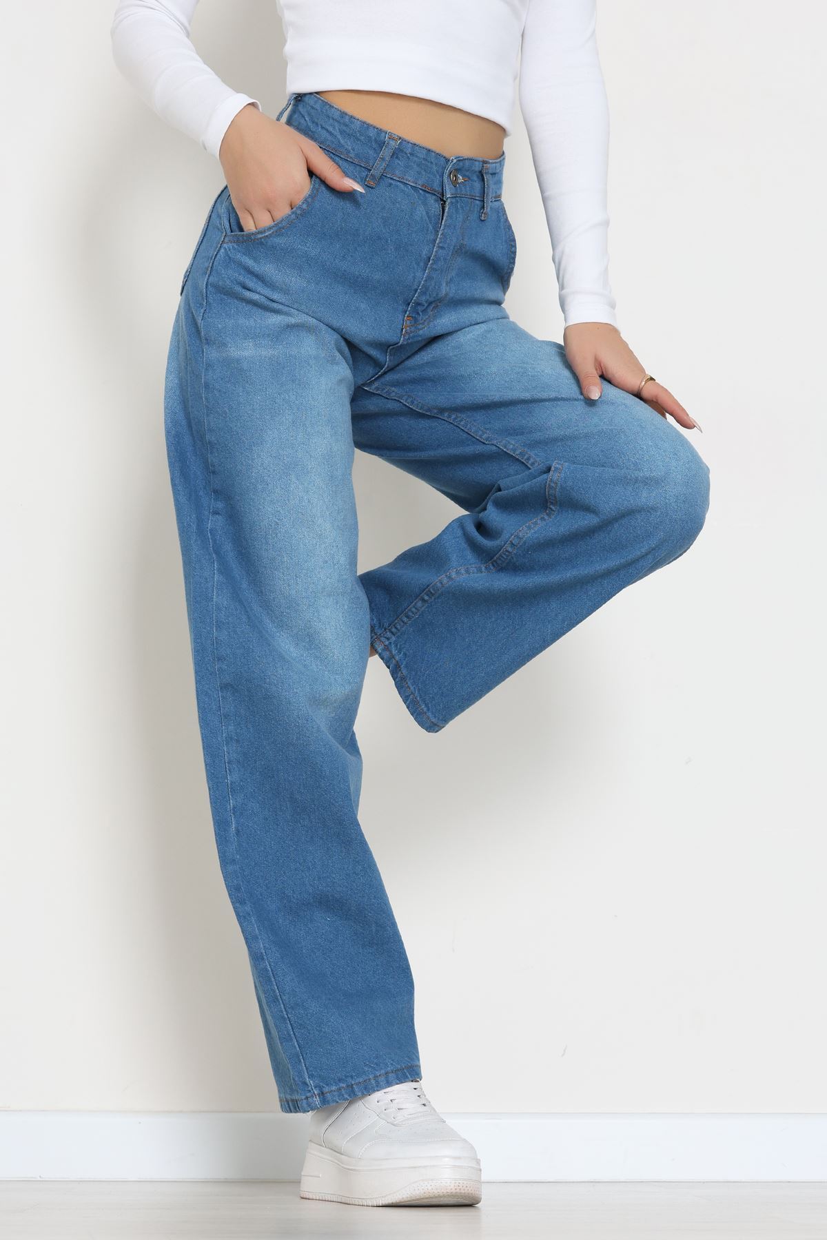 Baggy Kot Pantolon Açıkmavi1 - 31586.1566.