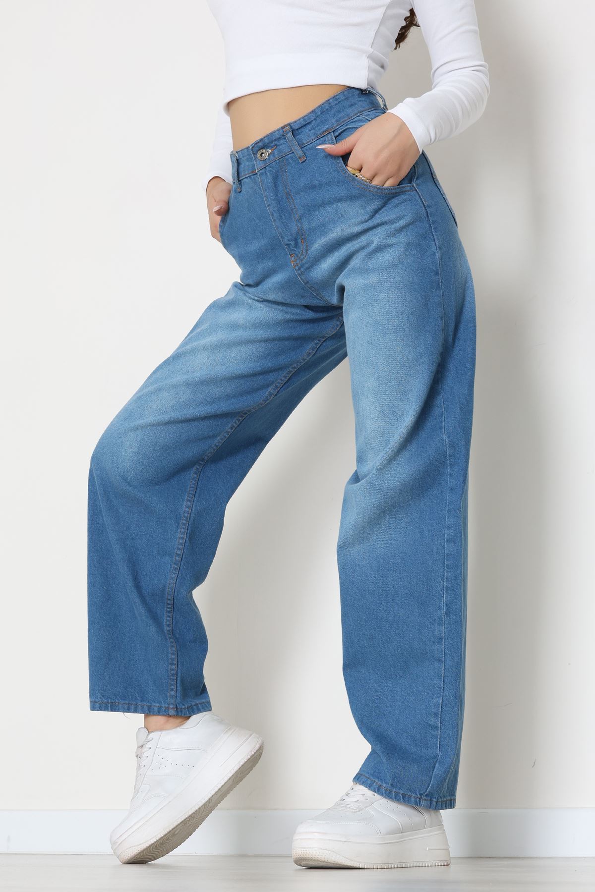 Baggy Kot Pantolon Açıkmavi1 - 31586.1566.