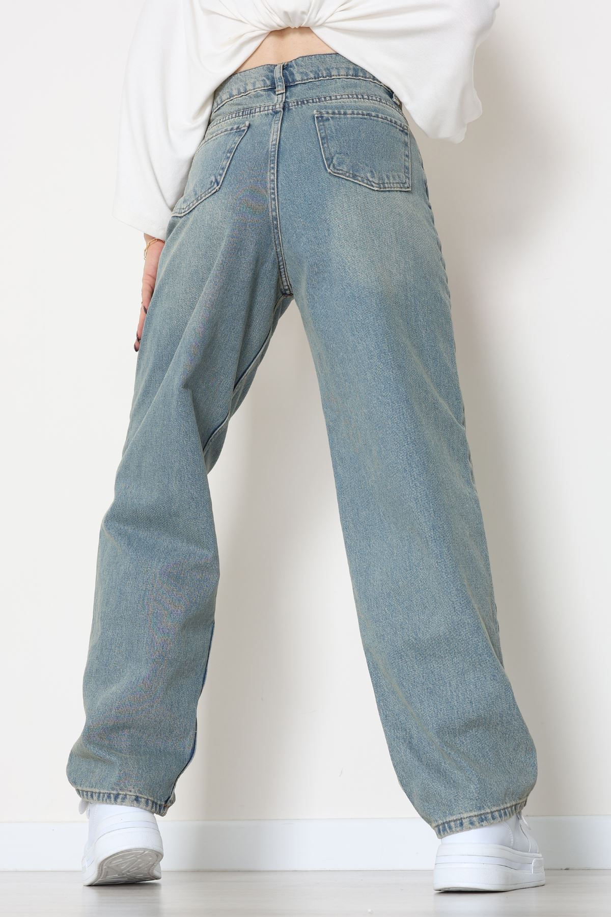 Baggy Kot Pantolon Tintaçıkmavi - 31536.2088.
