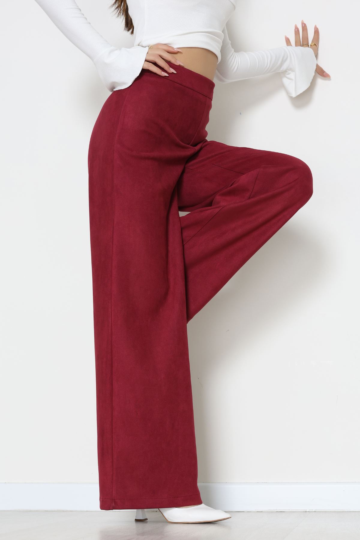 Süet Pantolon Mürdüm - 1808.2126.