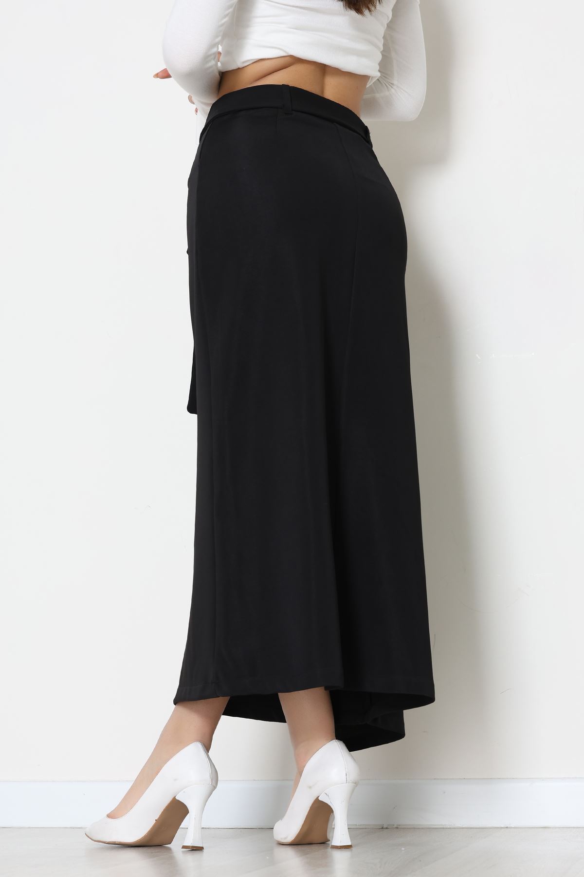 Ottoman Kuşaklı Etek Siyah - 60623.2126.