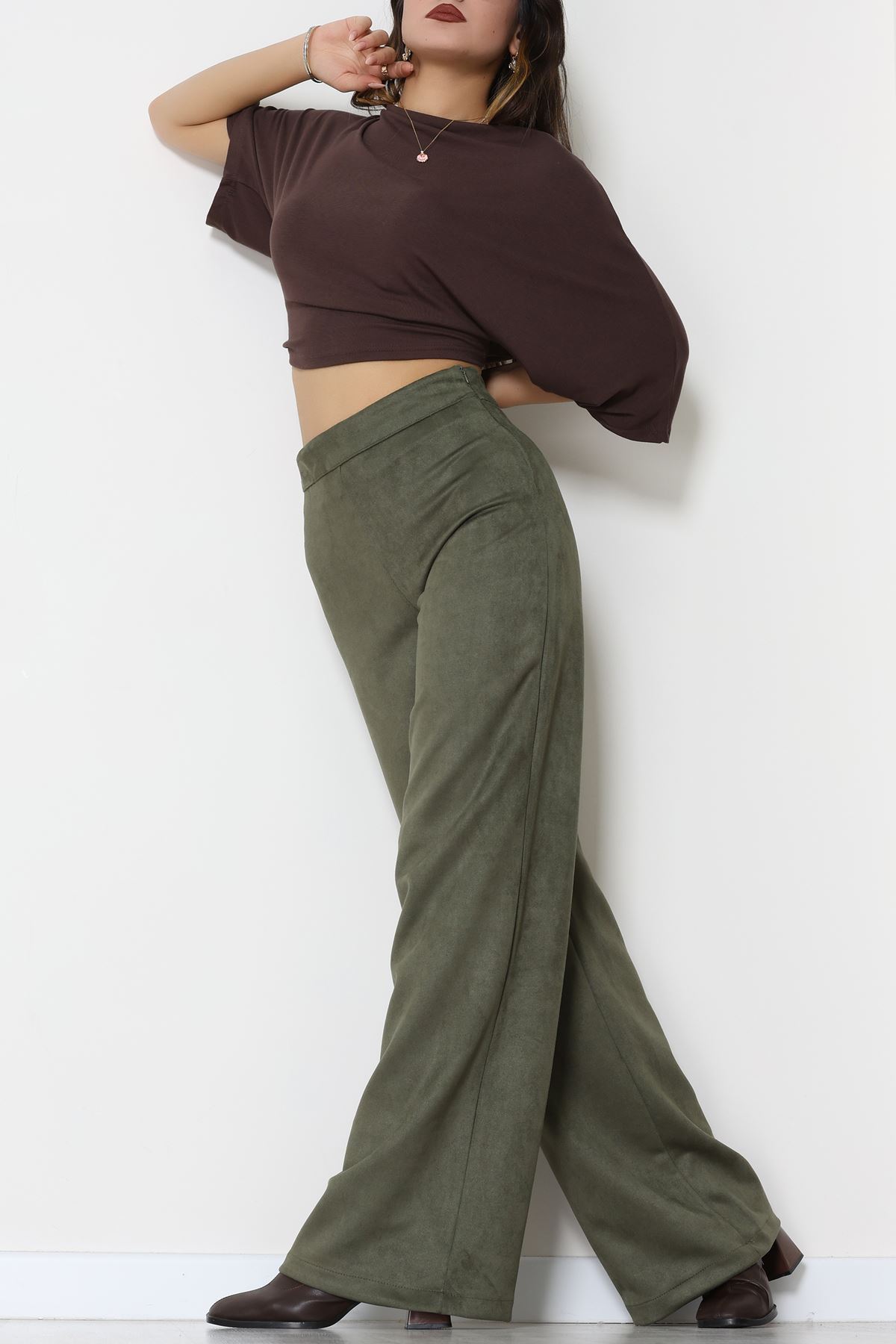 Süet Pantolon Haki - 1808.2126.