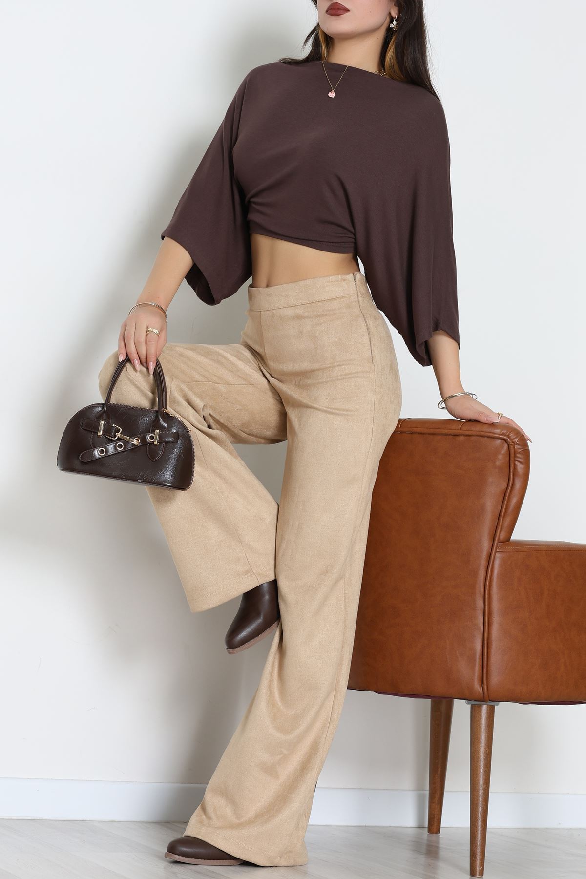 Süet Pantolon Bej - 1808.2126.