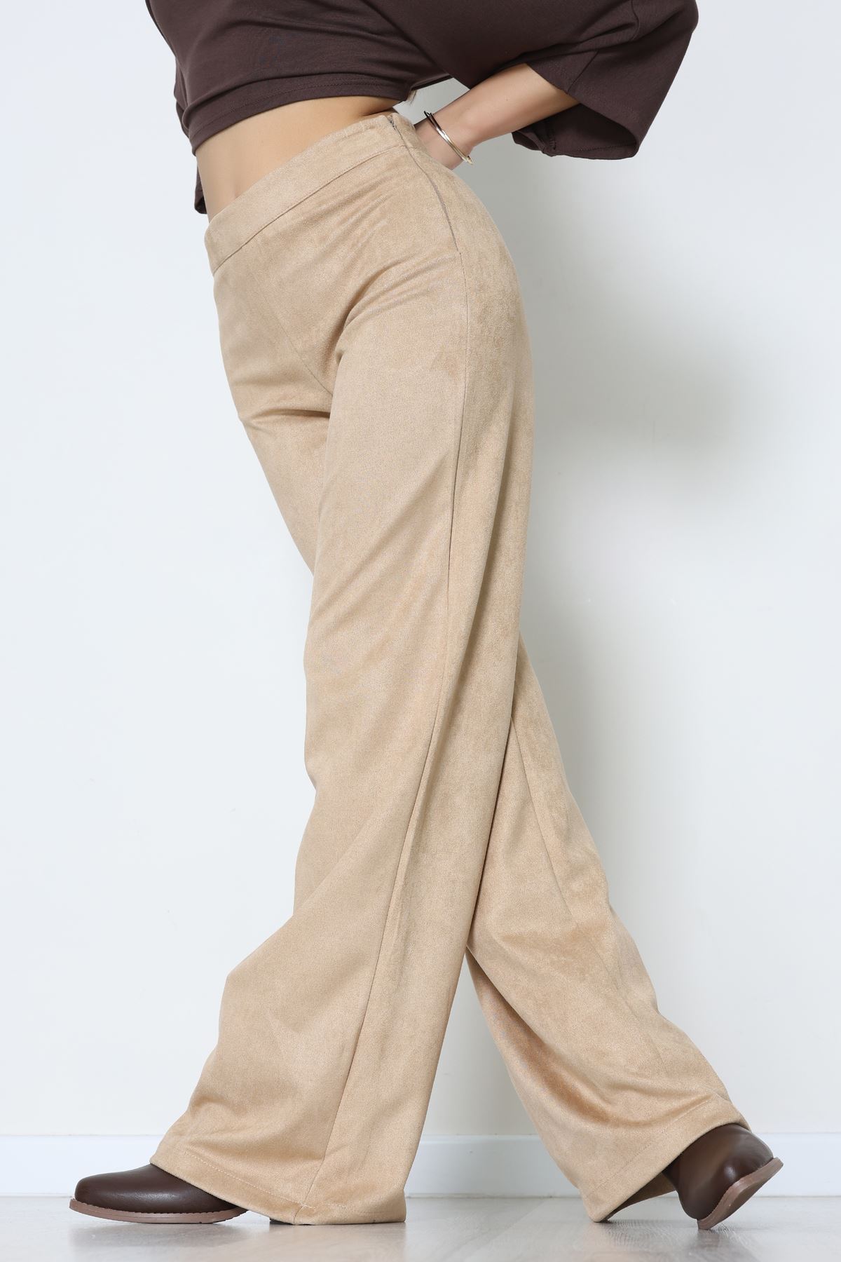 Süet Pantolon Bej - 1808.2126.