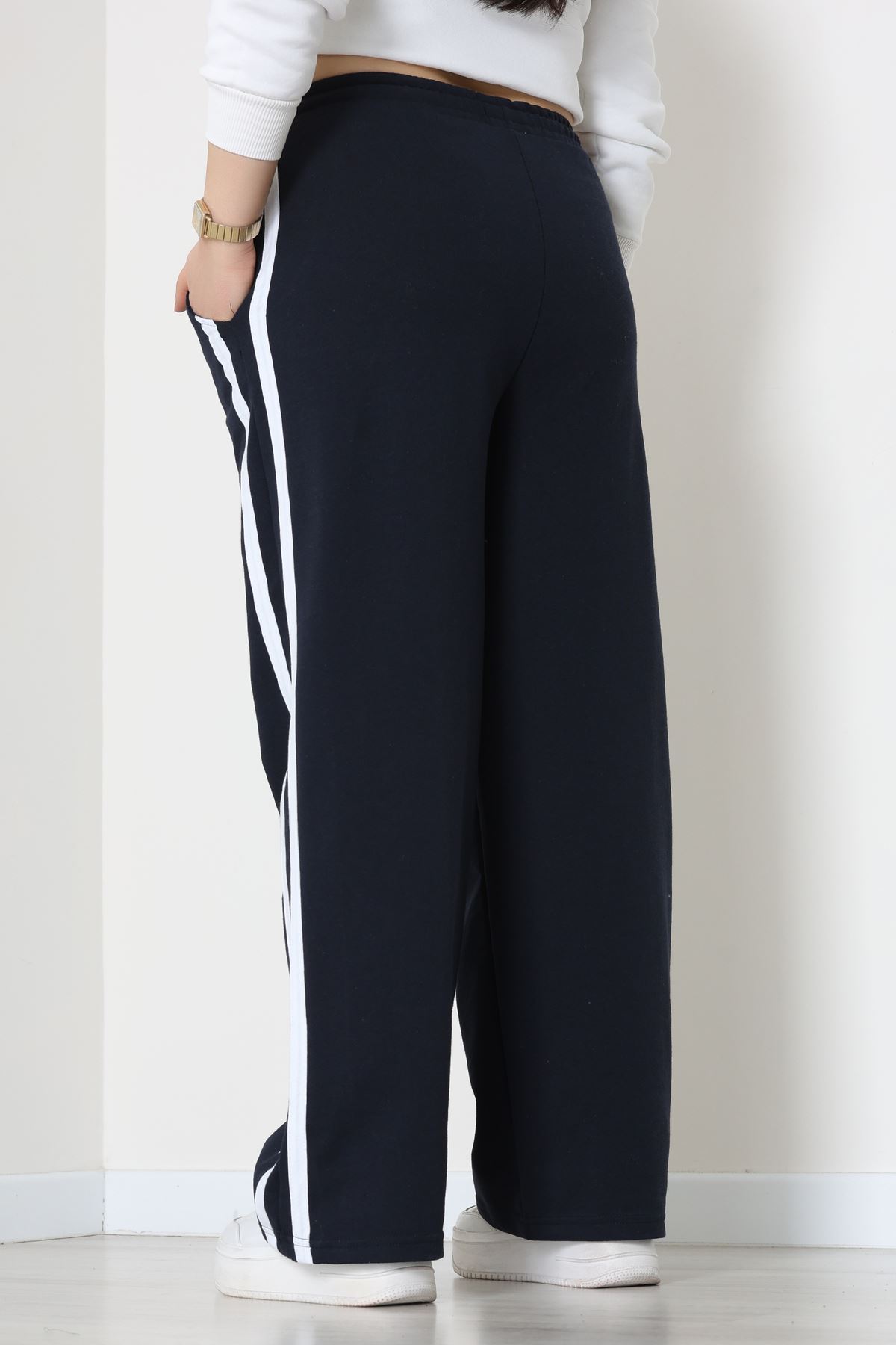 2 İplik Büyük Beden Eşofman Altı Lacivert - 52178.1005.